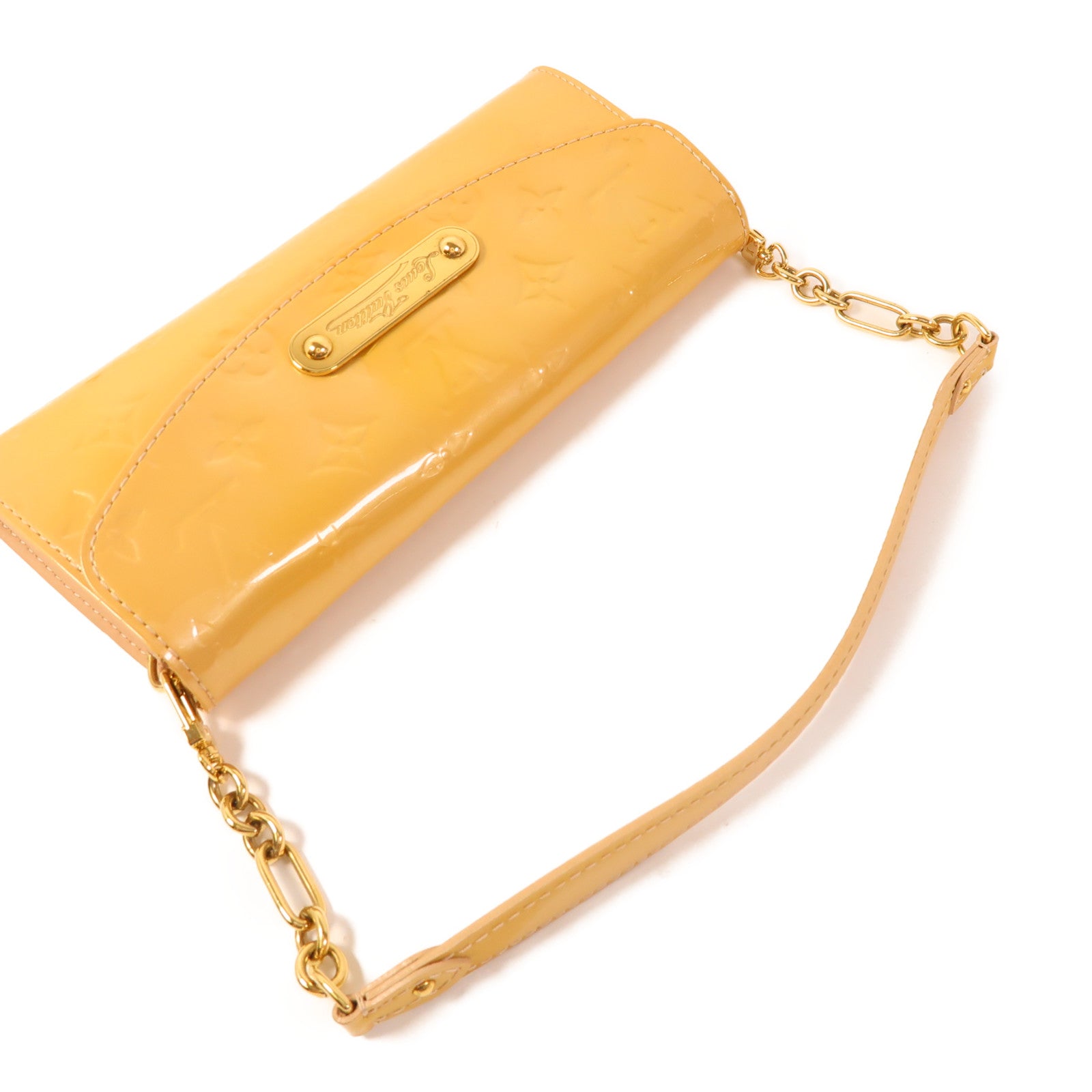 LOUIS VUITTON Vernis Sunset Boulevard金扣手挽袋