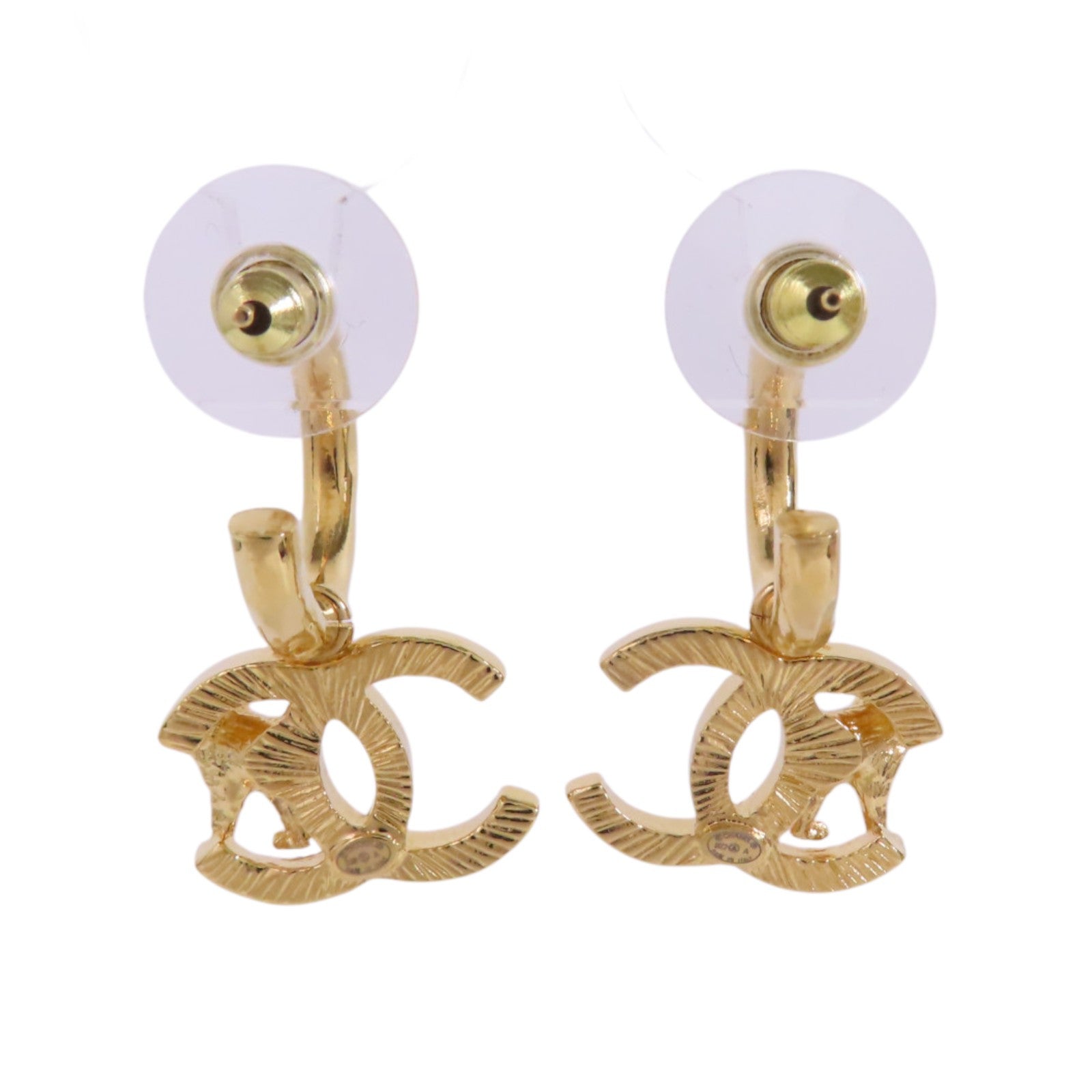 CHANEL 金屬CC Earrings金扣耳環