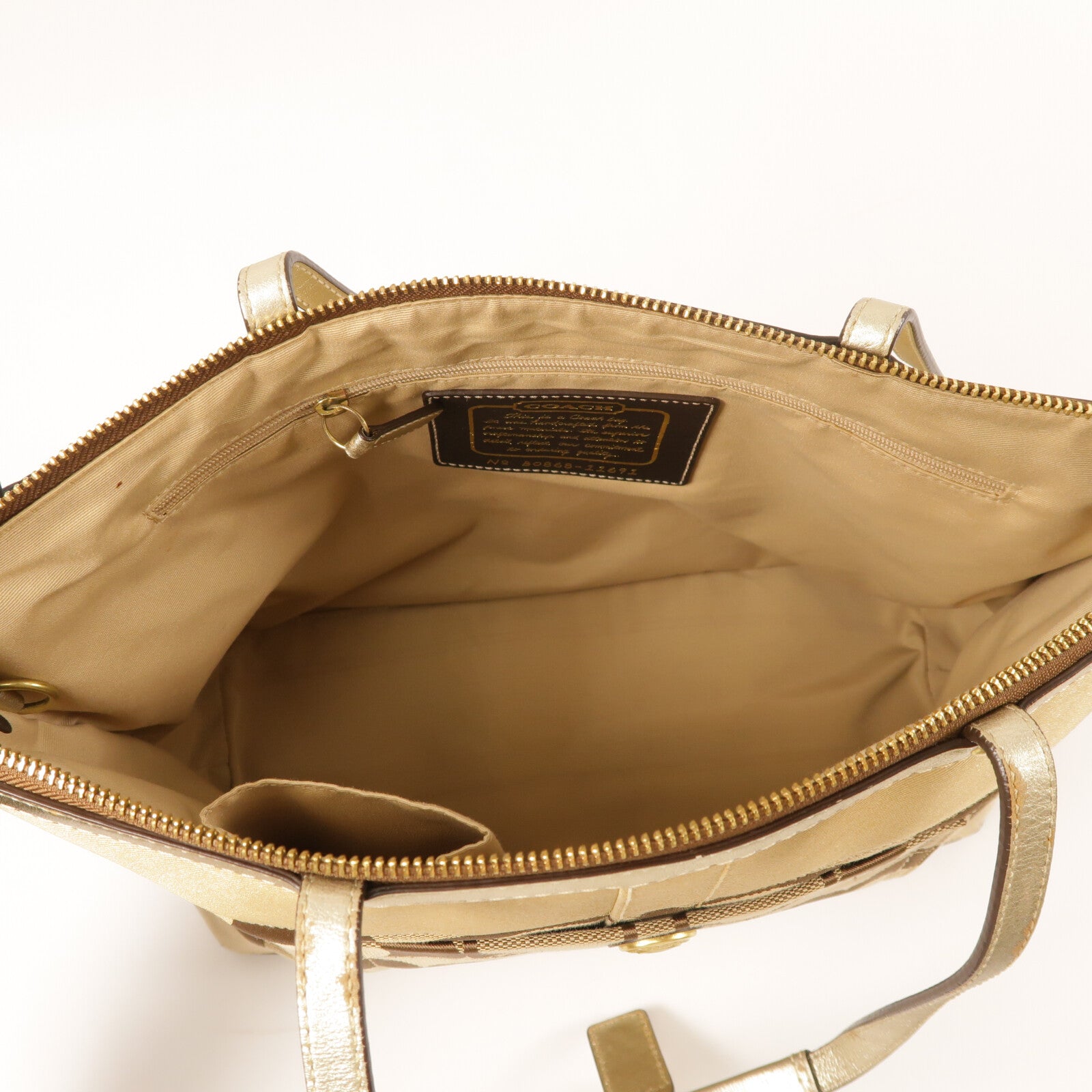 COACH 帆布Hand Bag金扣手挽袋