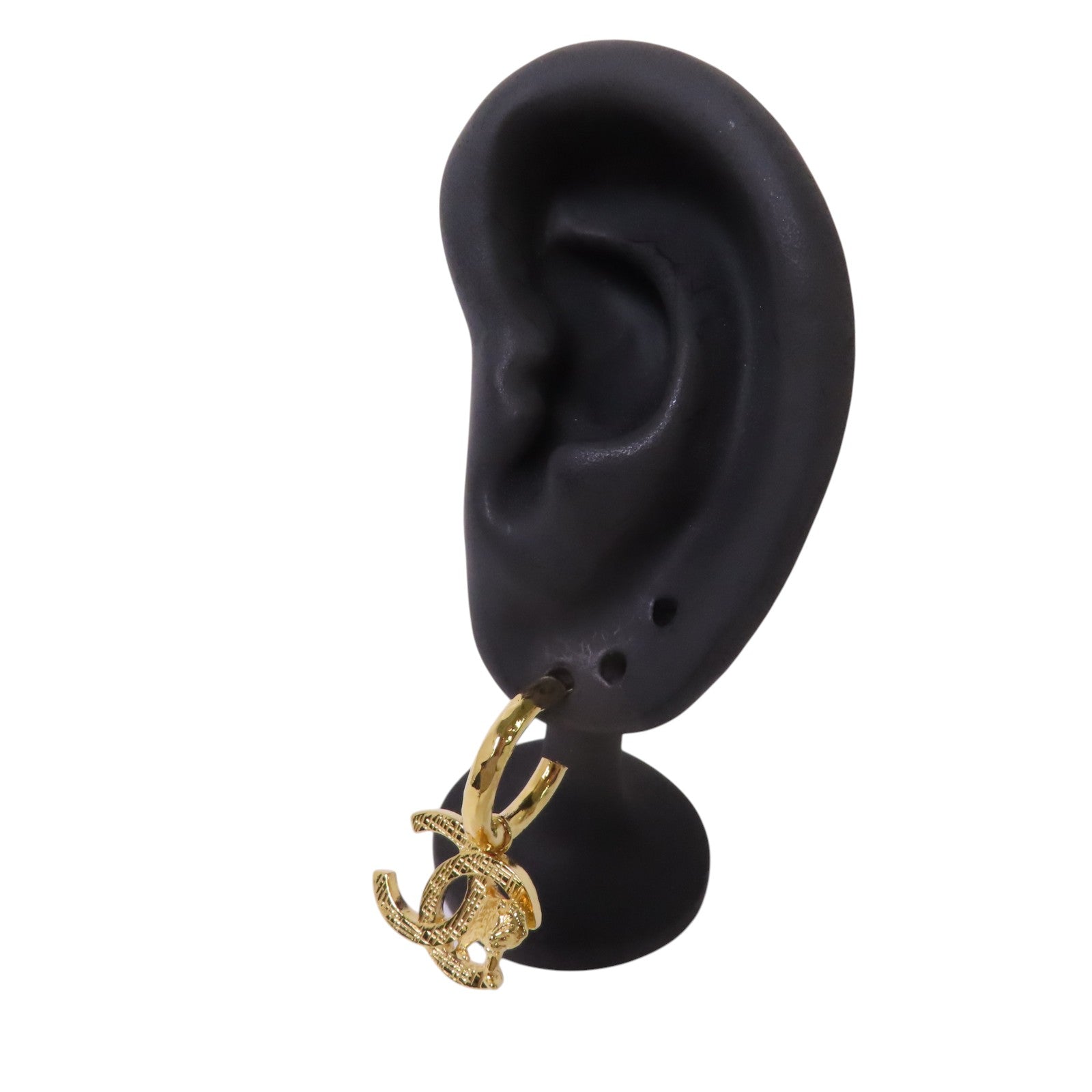 CHANEL 金屬CC Earrings金扣耳環