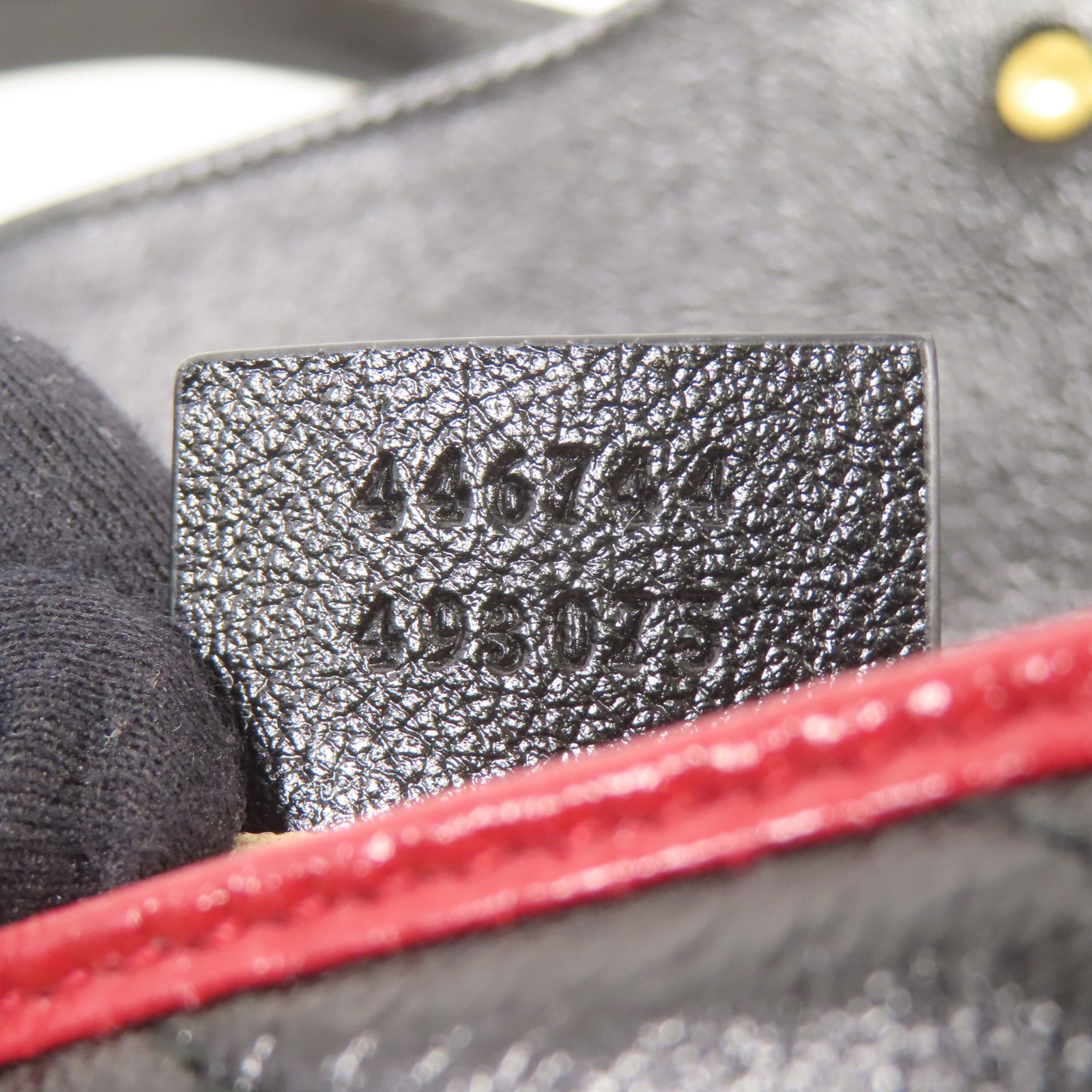 GUCCI GG GHW GG Marmont Shoulder Bag 446744 Calfskin Leather Beige/Black