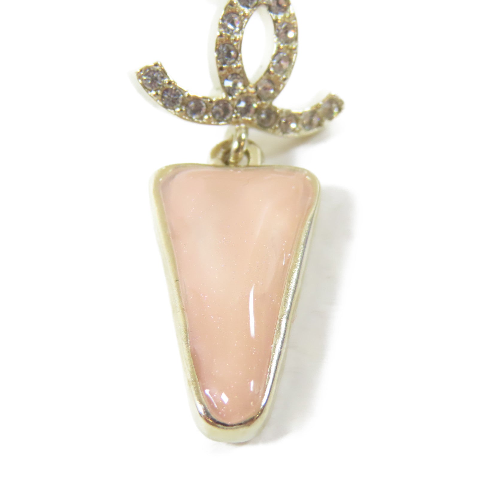 CHANEL 【激減優惠】金屬Pierced Earrings耳環金色/粉紅色