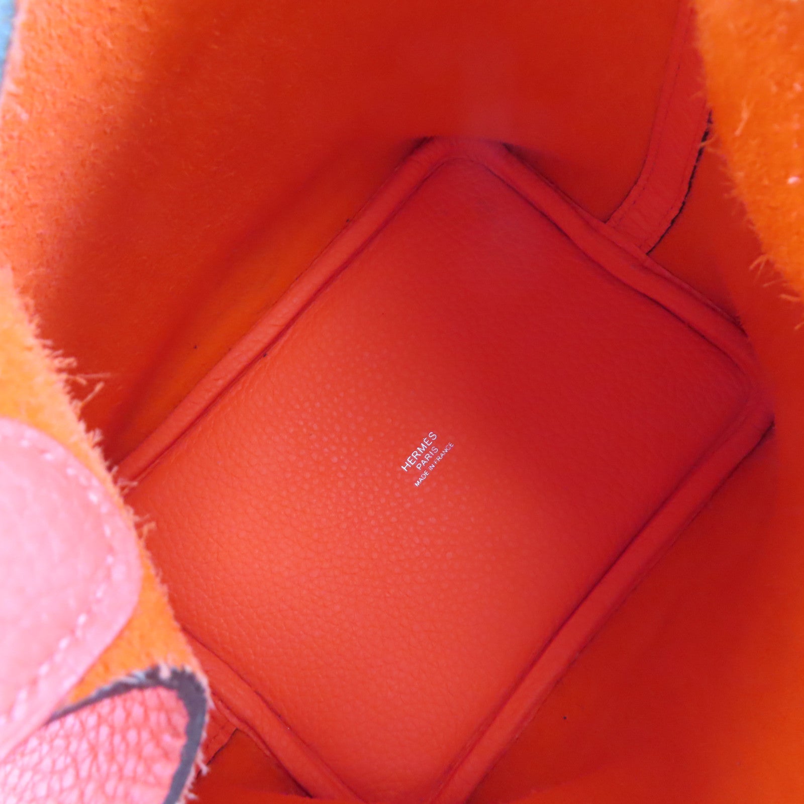 HERMES Clemence皮革Picotin PM銀扣手挽袋Rose Texas紅色