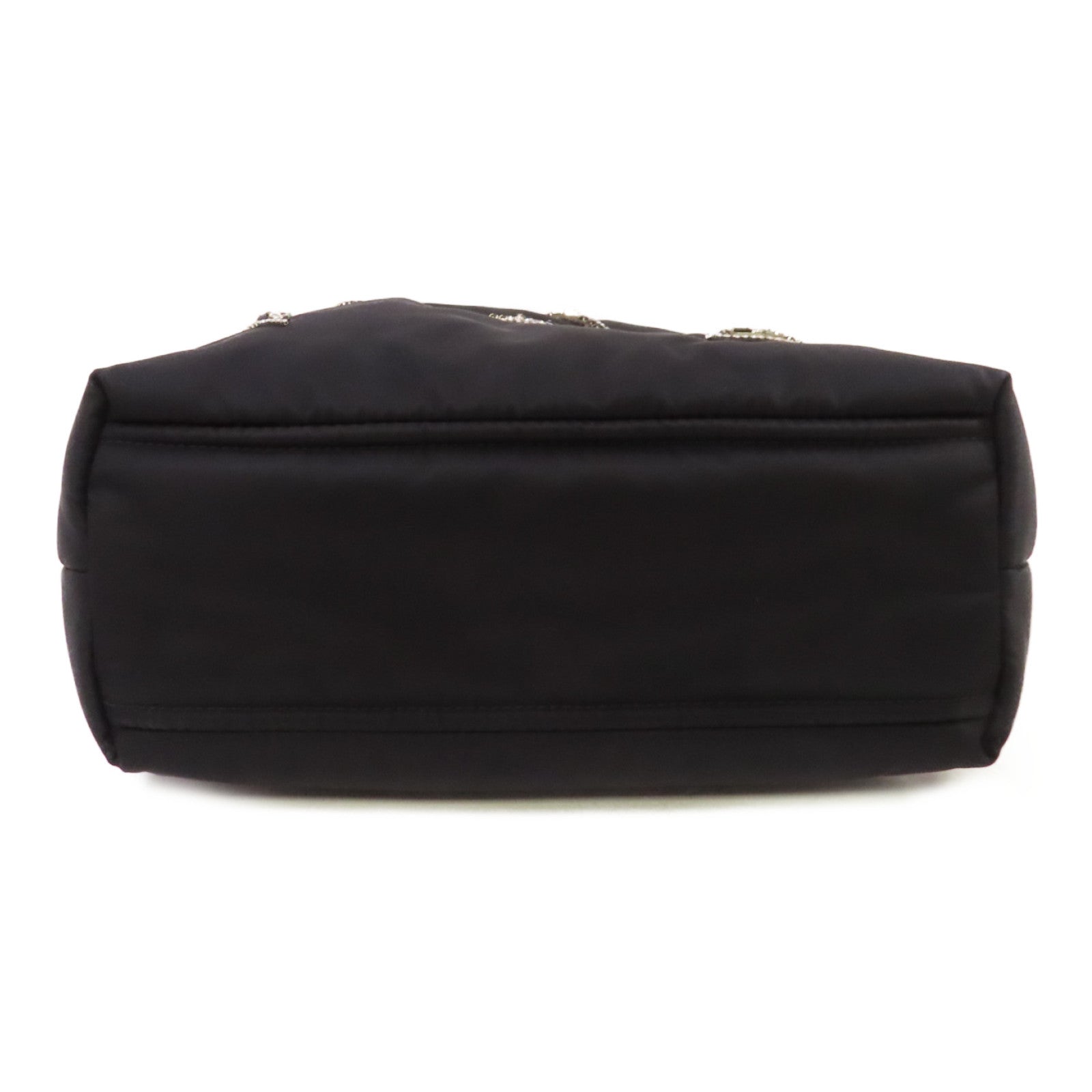 PRADA 尼龍2Way Shoulder Bag銀扣手挽肩背兩用袋黑色
