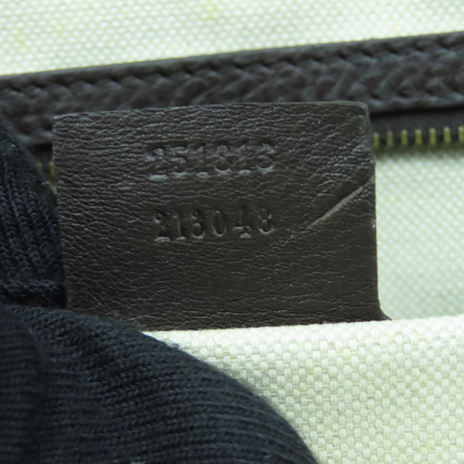 GUCCI 牛皮皮革/帆布Hand Bag金扣手挽袋啡色/米色