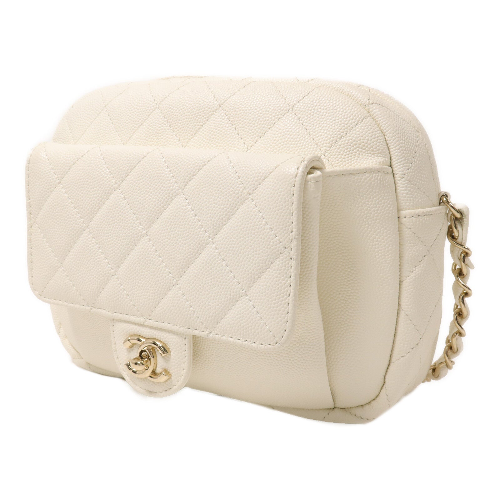 CHANEL 牛皮皮革Chain Shoulder鏈帶肩背袋