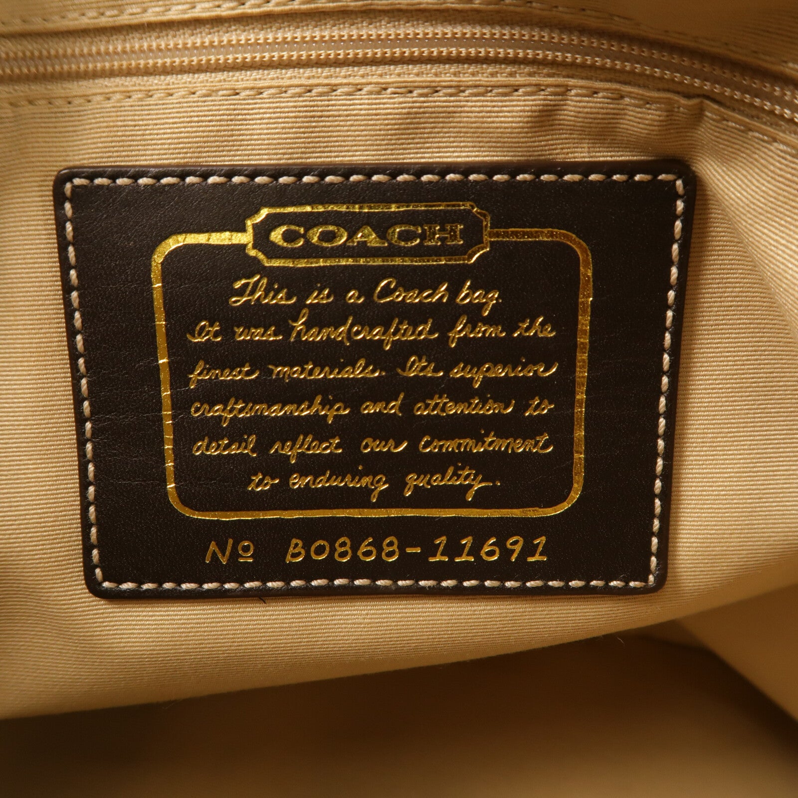 COACH 帆布Hand Bag金扣手挽袋