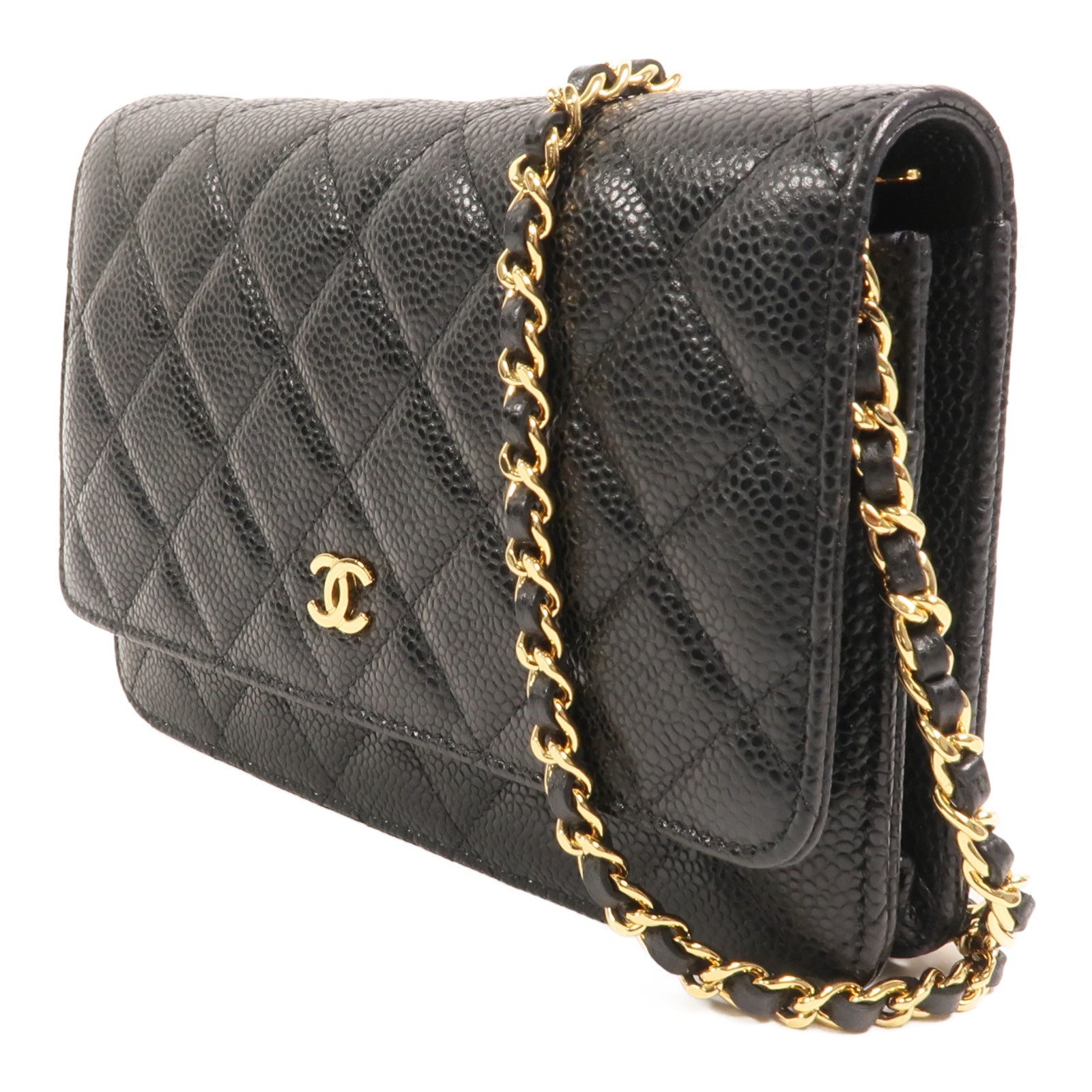 CHANEL 牛皮皮革WOC Wallet On Chain鏈帶肩背袋