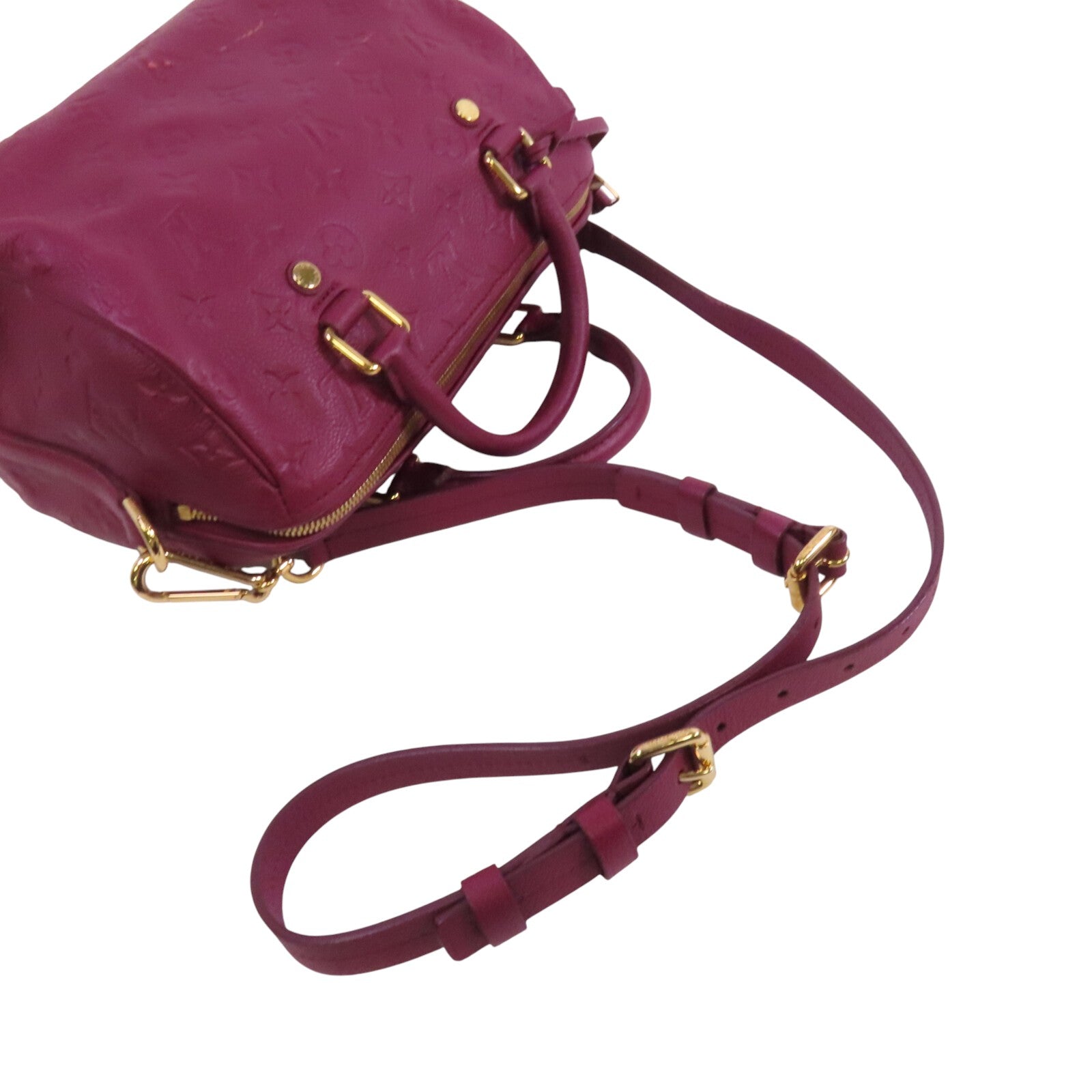 LOUIS VUITTON Monogram Empreinte Speedy Bandouliere 25金扣手挽肩背兩用袋