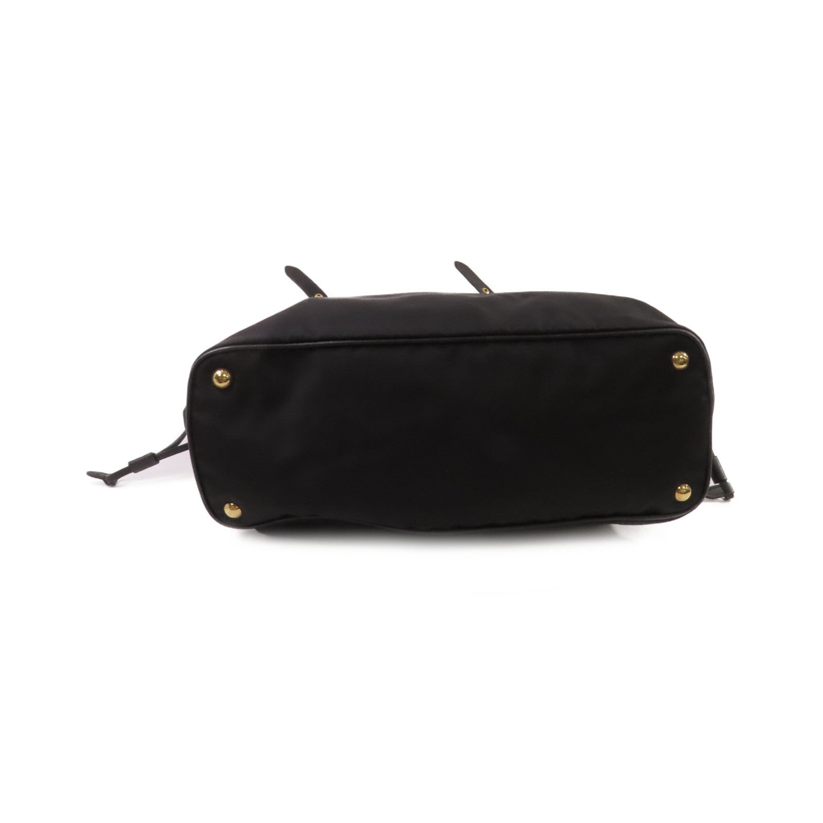 PRADA 尼龍Tote Bag金扣肩背袋黑色