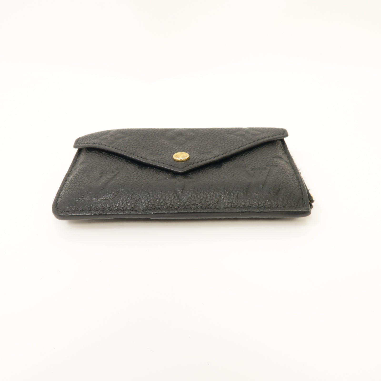 LOUIS VUITTON Monogram Empreinte Recto Verso金扣卡片套黑色