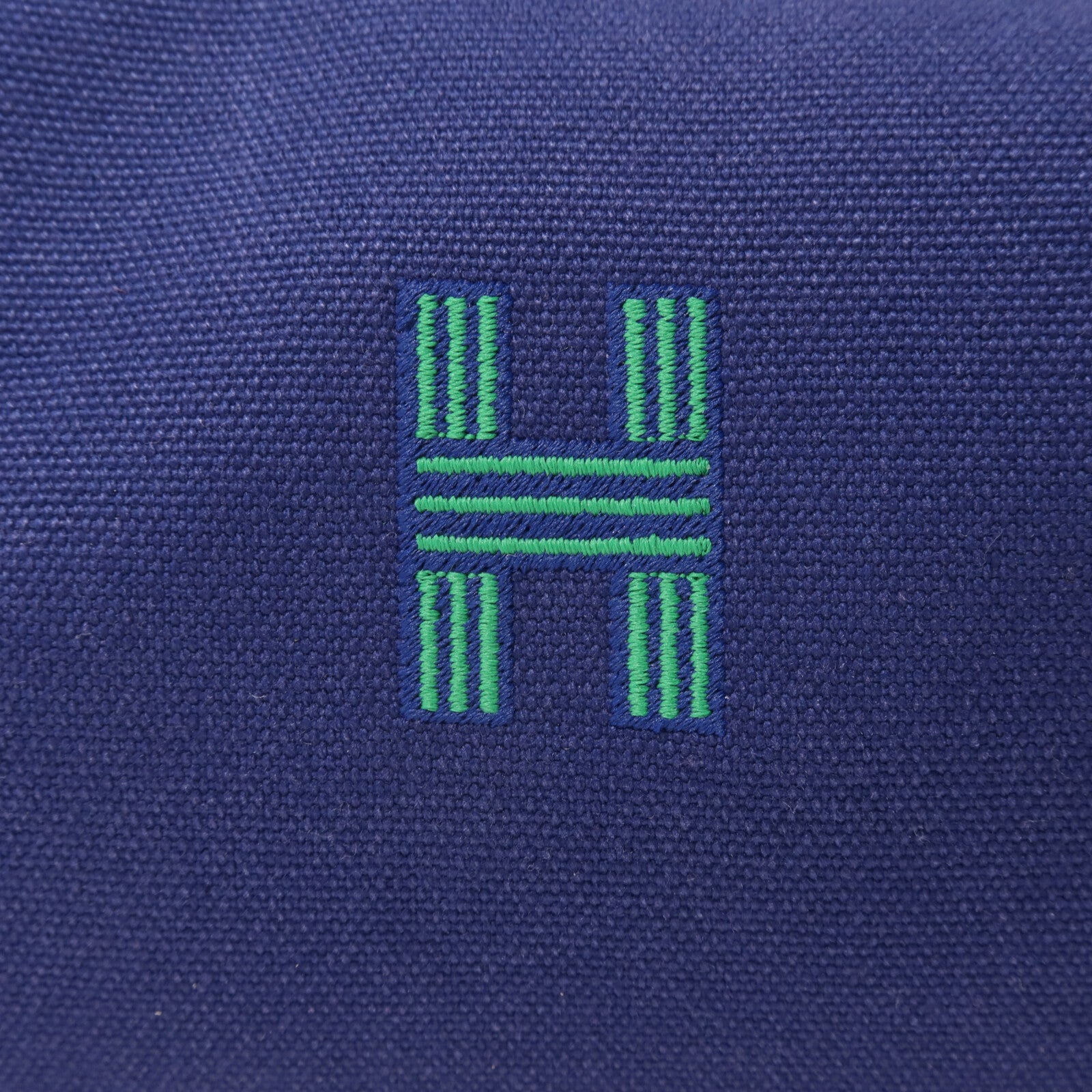 HERMES 帆布Bride A Brac PM手挽袋Bleu Marine