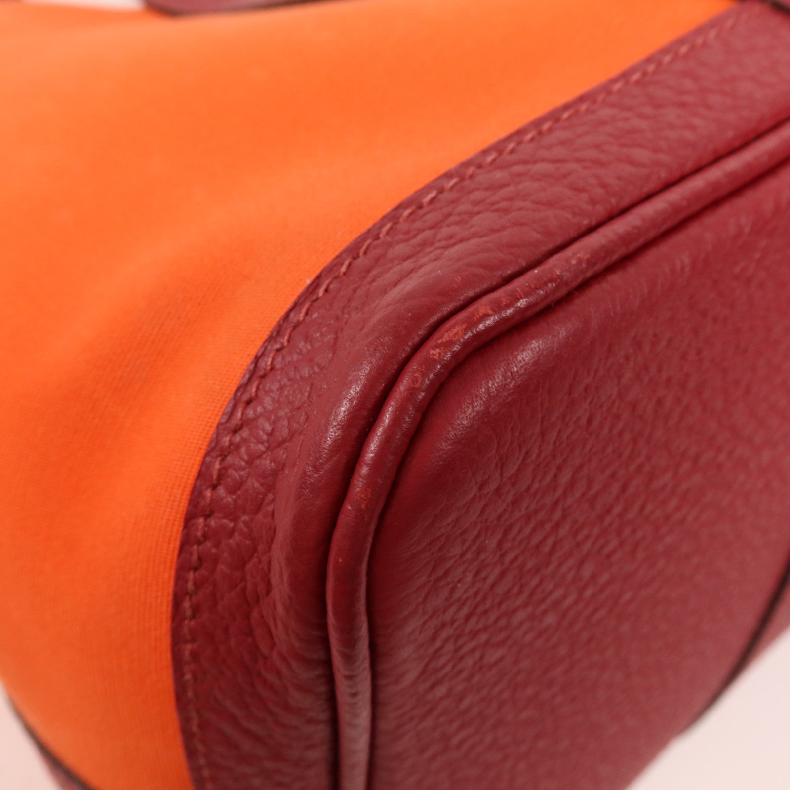 HERMES 帆布Garden Party PM銀扣手挽袋