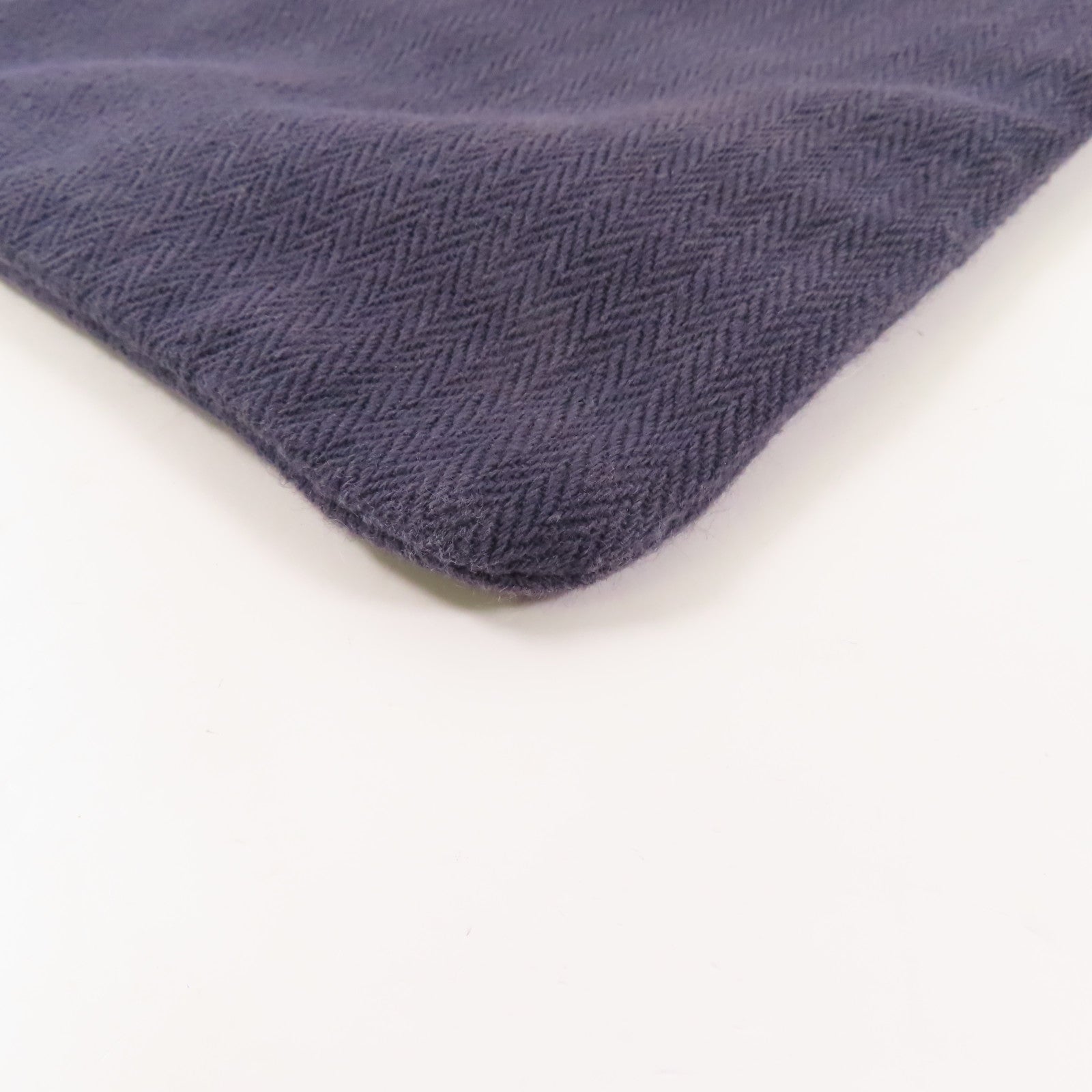 HERMES 棉質/牛皮皮革Aline銀扣肩背袋深藍色