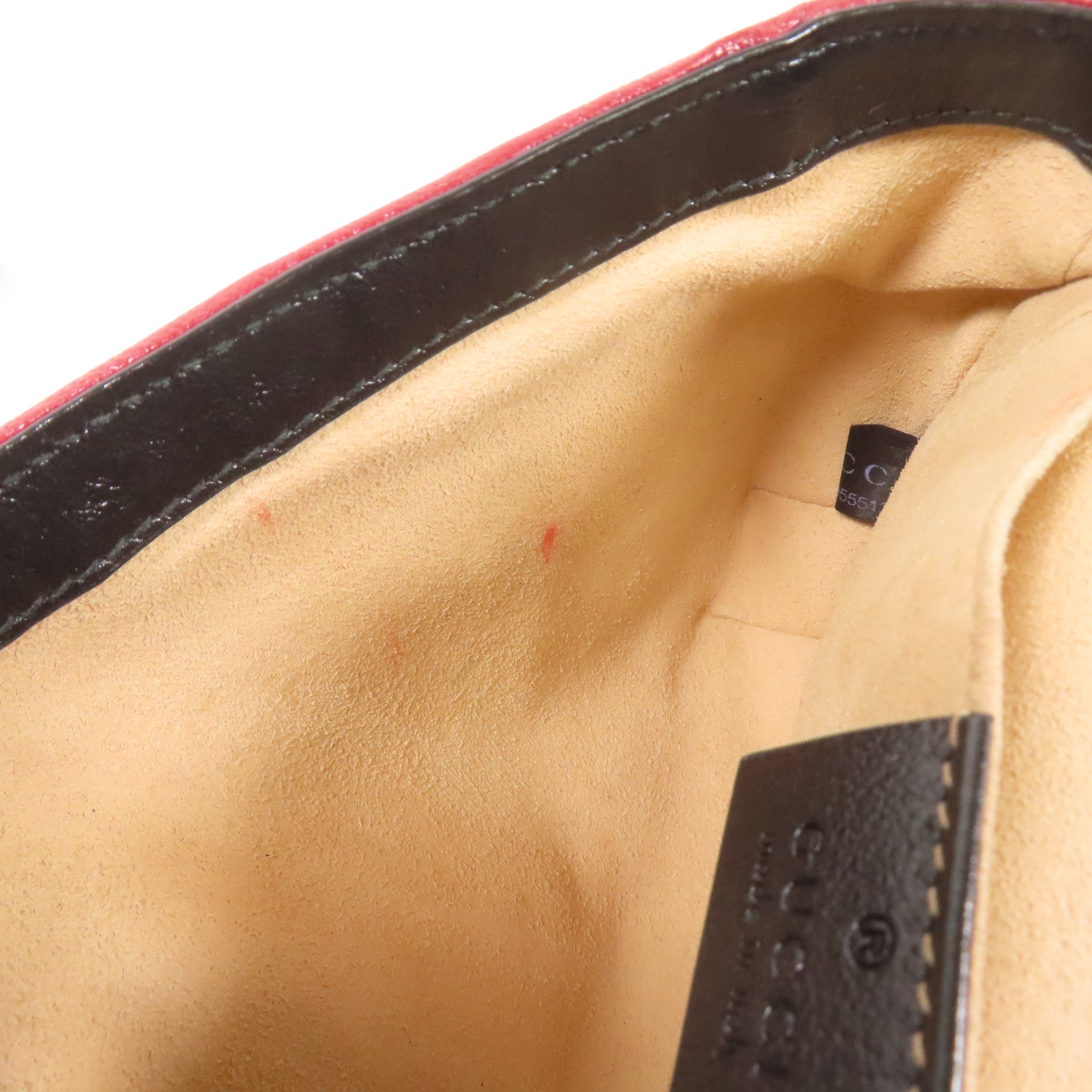 GUCCI GG GHW GG Marmont Shoulder Bag 446744 Calfskin Leather Beige/Black