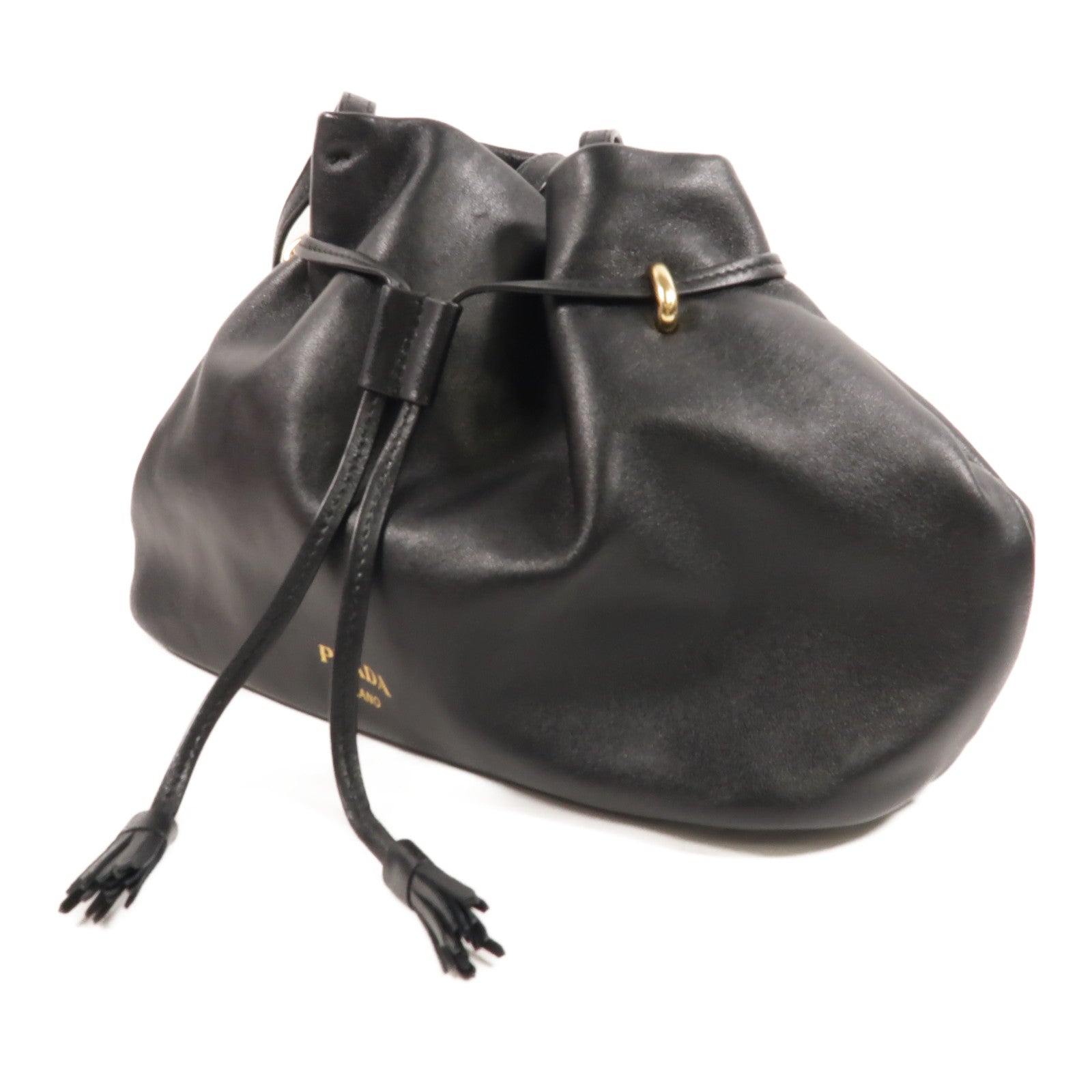 PRADA 羊皮皮革Bucket Bag肩背袋