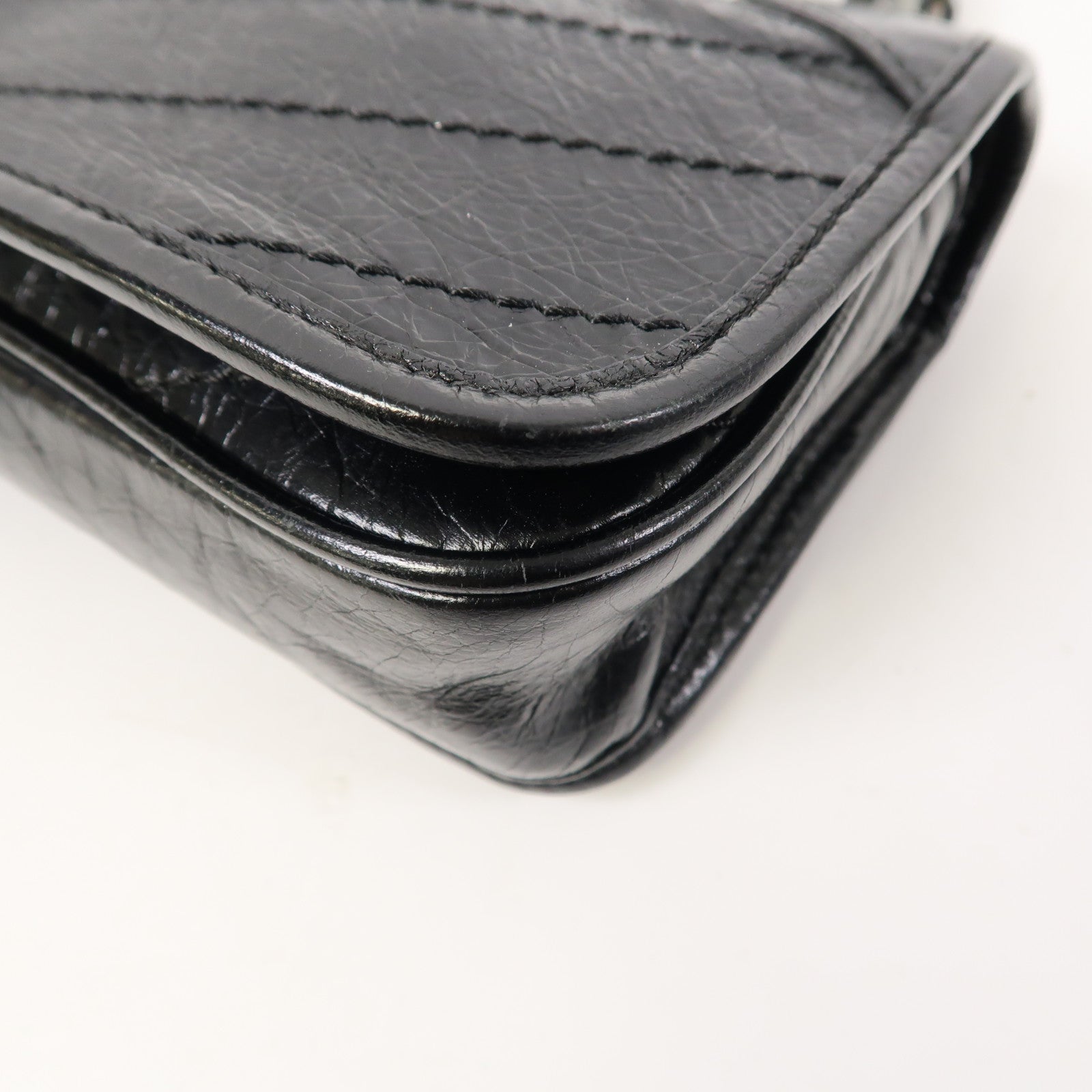 SAINT LAURENT 牛皮皮革Niki Bag銀扣鏈帶肩背袋黑色