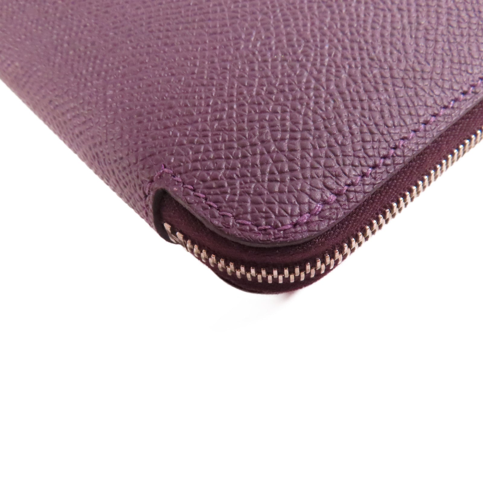 HERMES 【激減優惠】Epsom皮革Silk In Long Wallet銀扣長錢包55 Rouge H