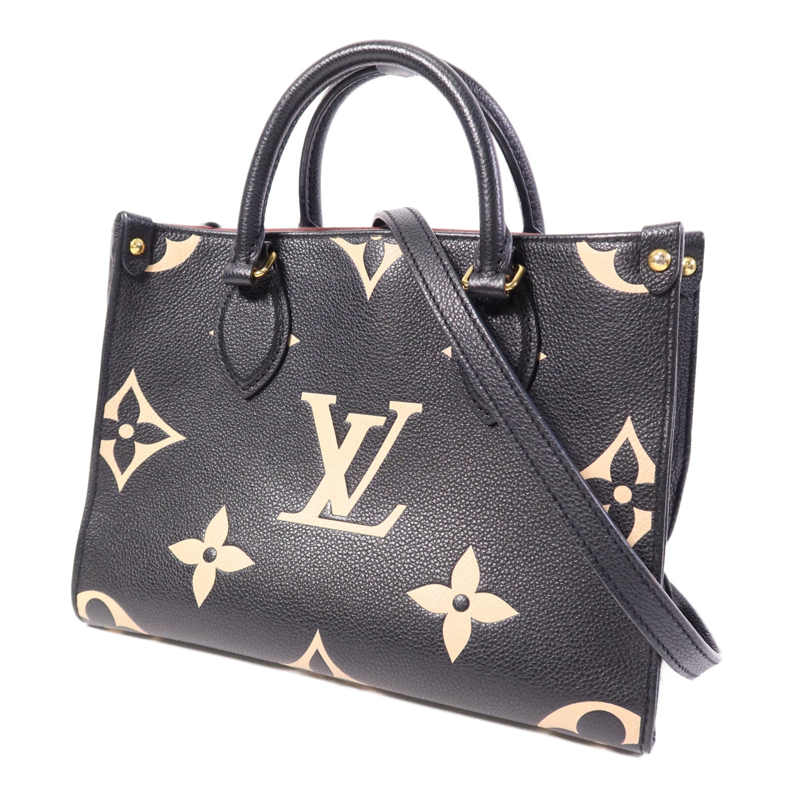 LOUIS VUITTON 【激減優惠】Monogram Empreinte On The Go PM金扣手挽肩背兩用袋