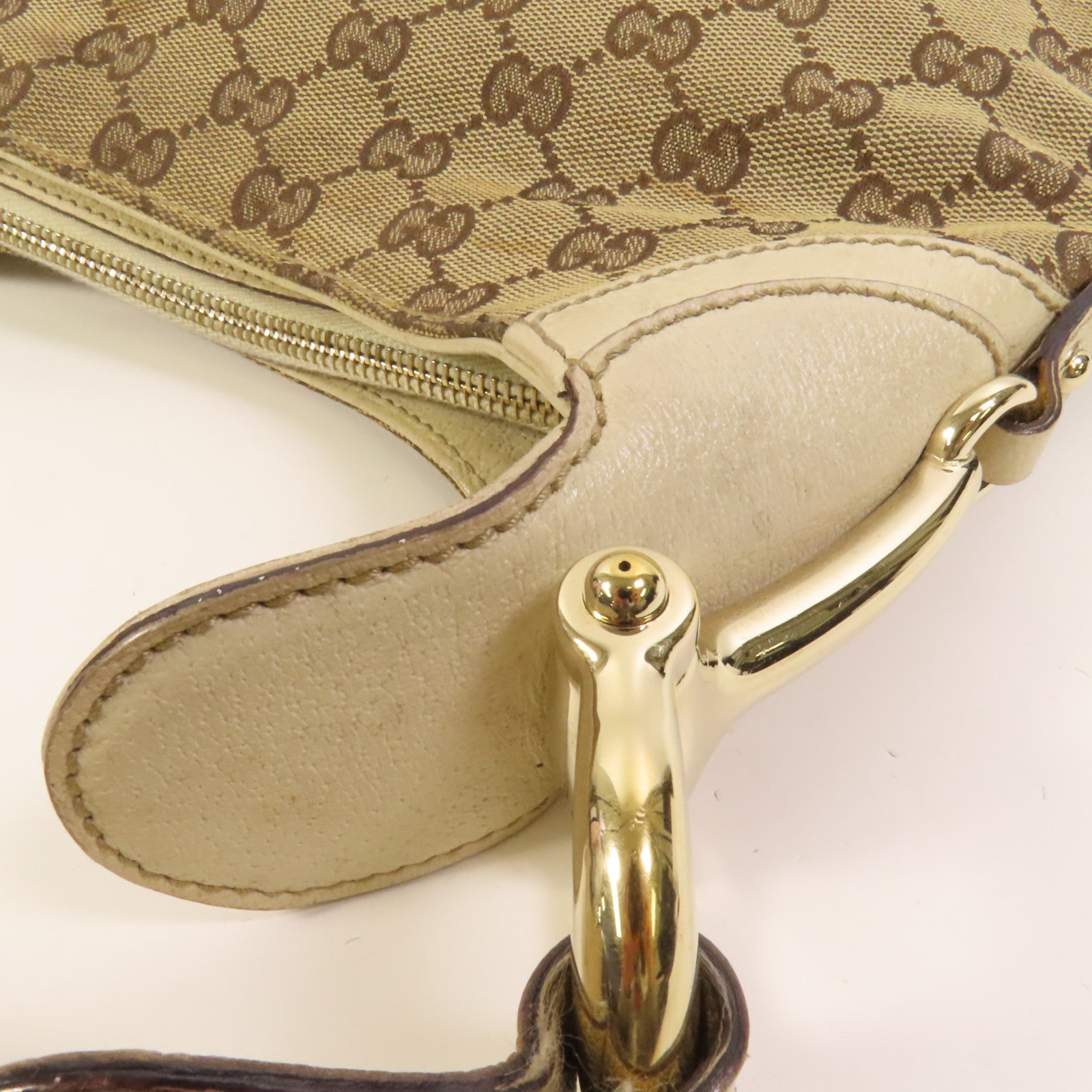 GUCCI 帆布Bouvier Handbag金扣手挽袋