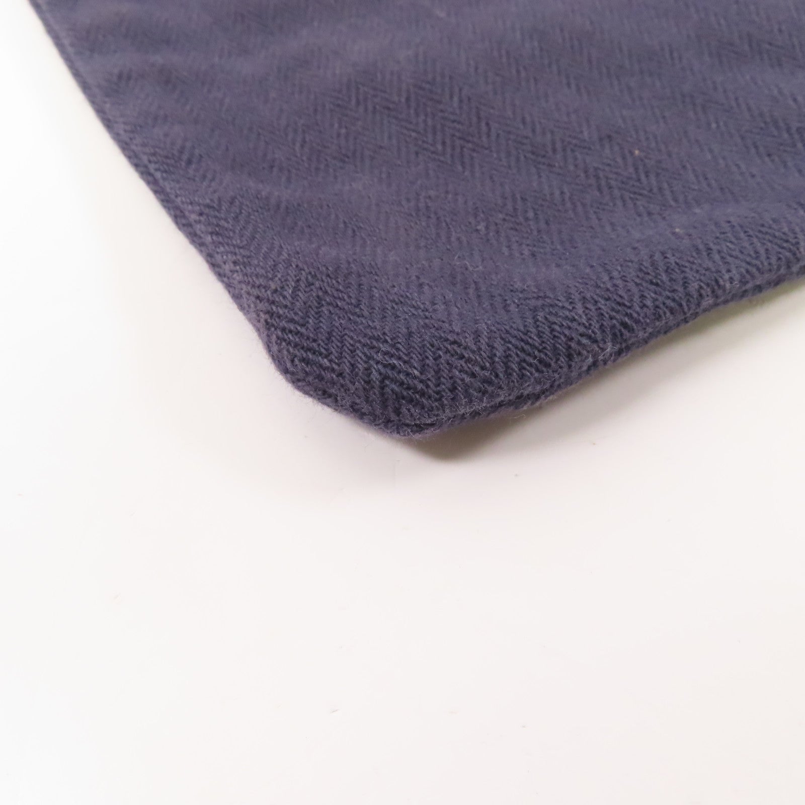 HERMES 棉質/牛皮皮革Aline銀扣肩背袋深藍色