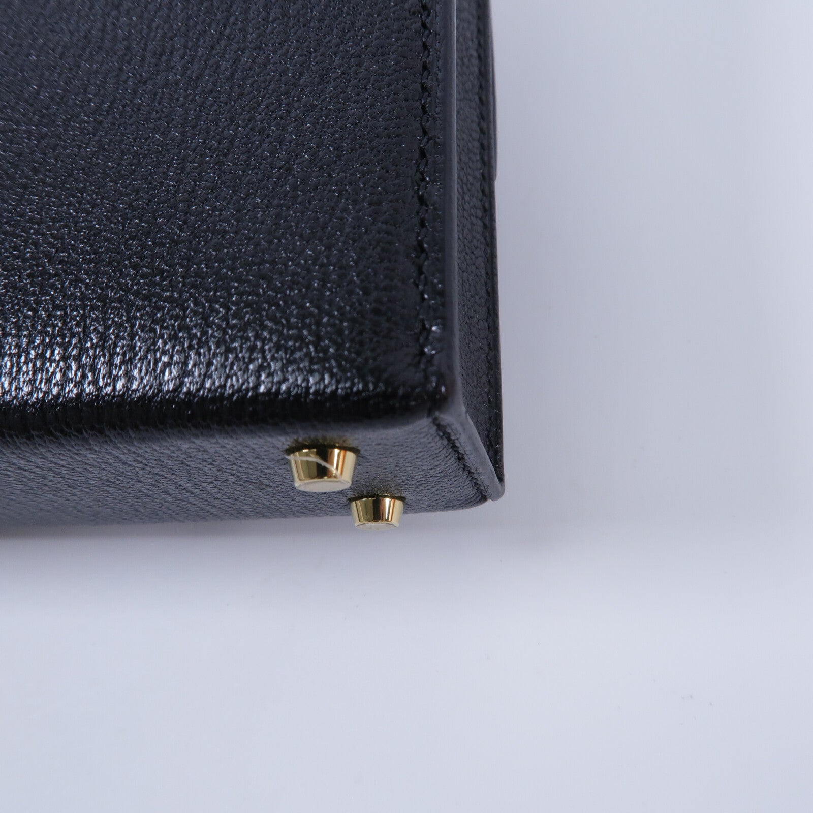 HERMES Chevre皮革Mini Verrou鏈帶肩背袋Noir