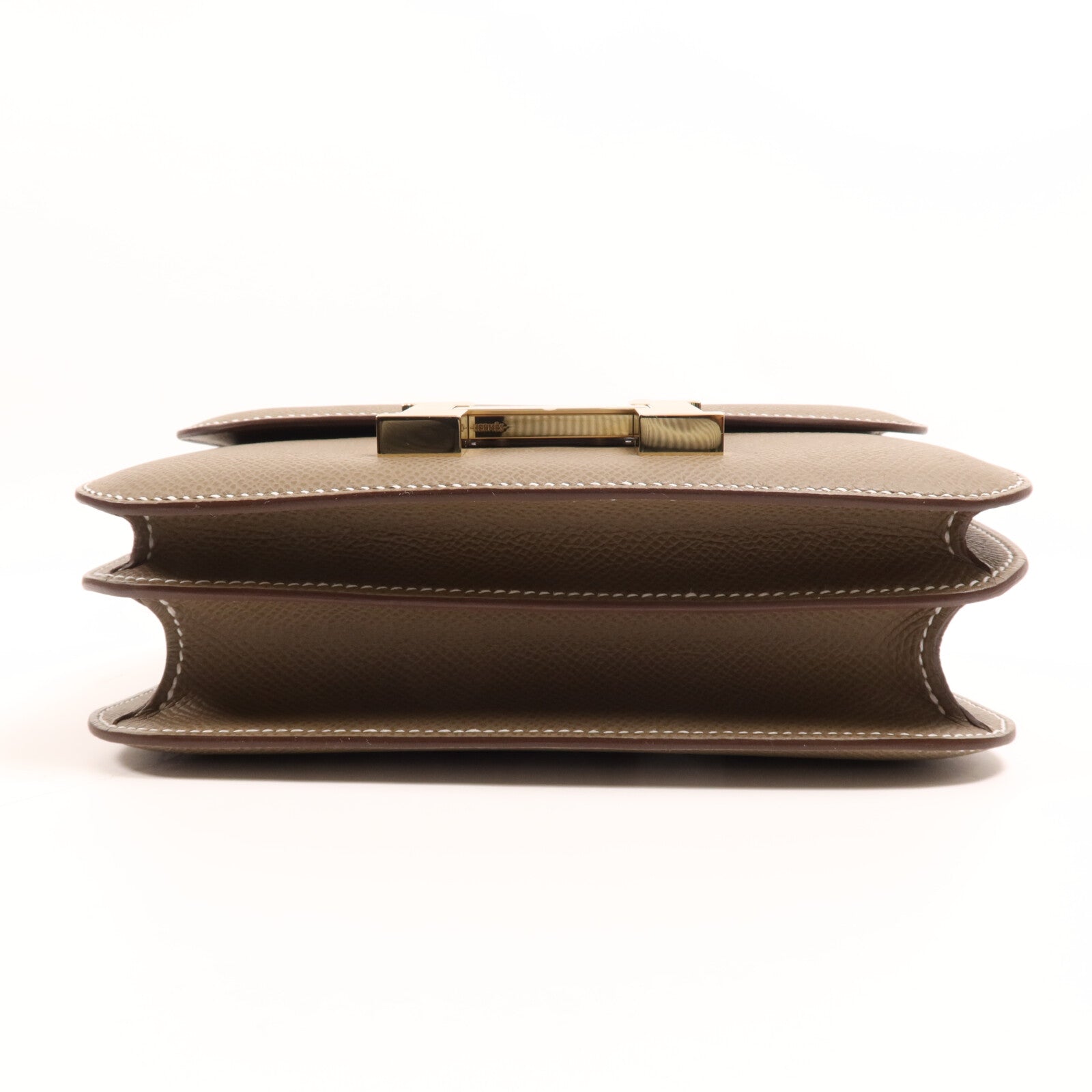 HERMES Epsom皮革Constance Mini金扣肩背袋Etoupe