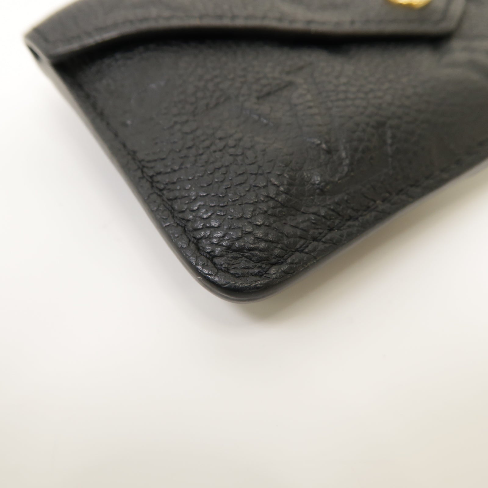 LOUIS VUITTON Monogram Empreinte Recto Verso金扣卡片套黑色