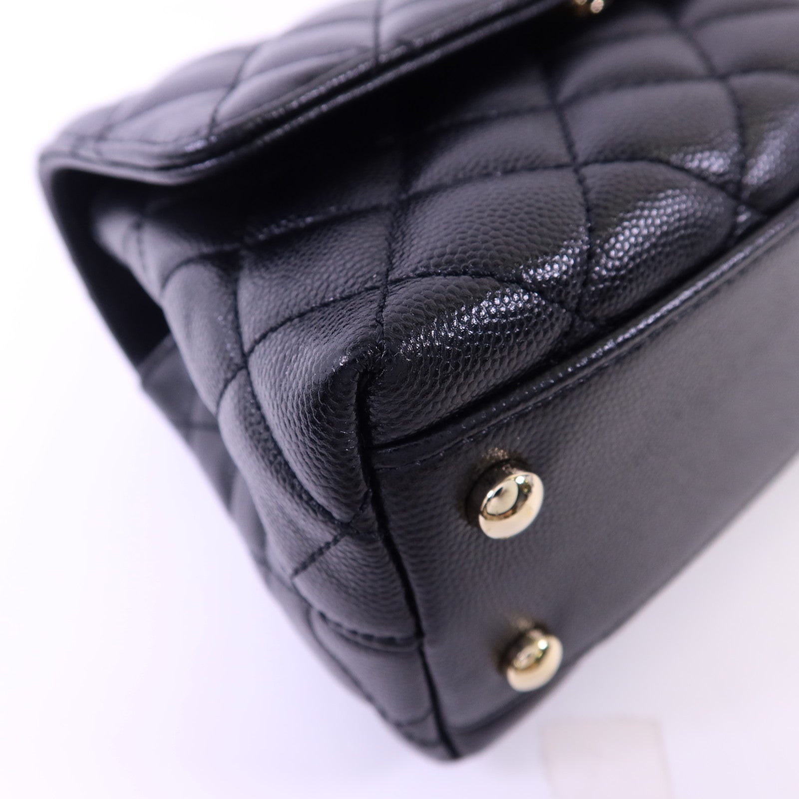 CHANEL 牛皮皮革Coco Handle Small金扣手挽肩背兩用袋