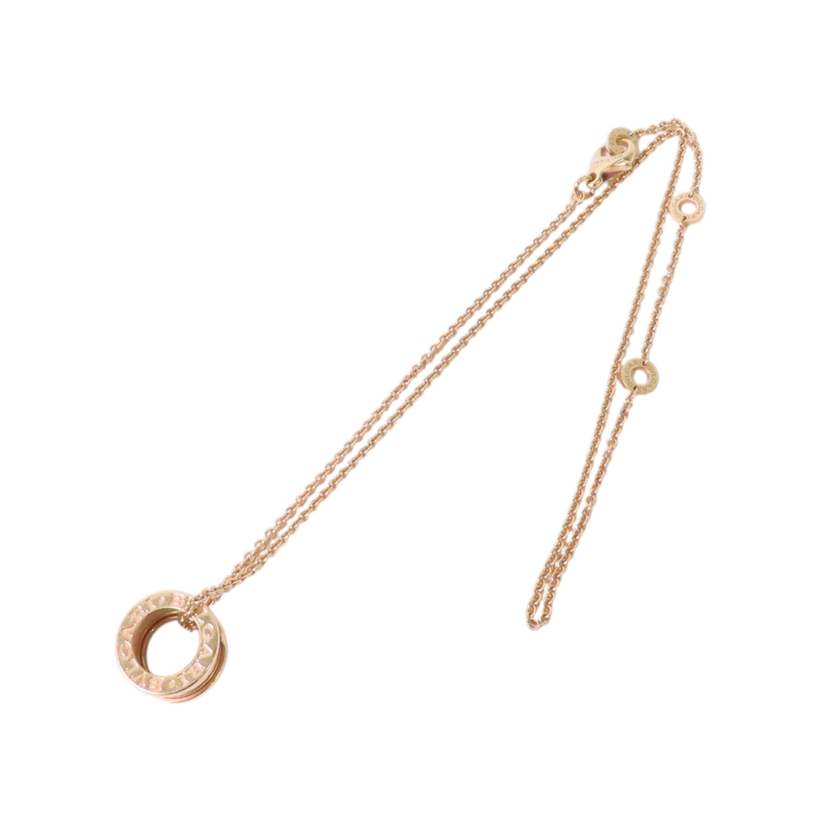 BVLGARI 18K玫瑰金B-zero1 Necklace項鏈