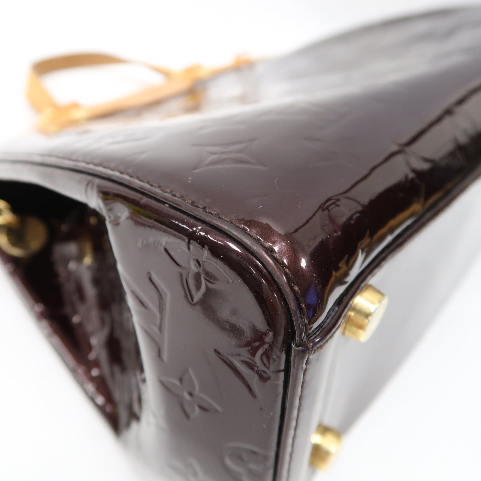 LOUIS VUITTON 【激減優惠】Monogram Vernis Brea GM金扣手挽肩背兩用袋酒紅色