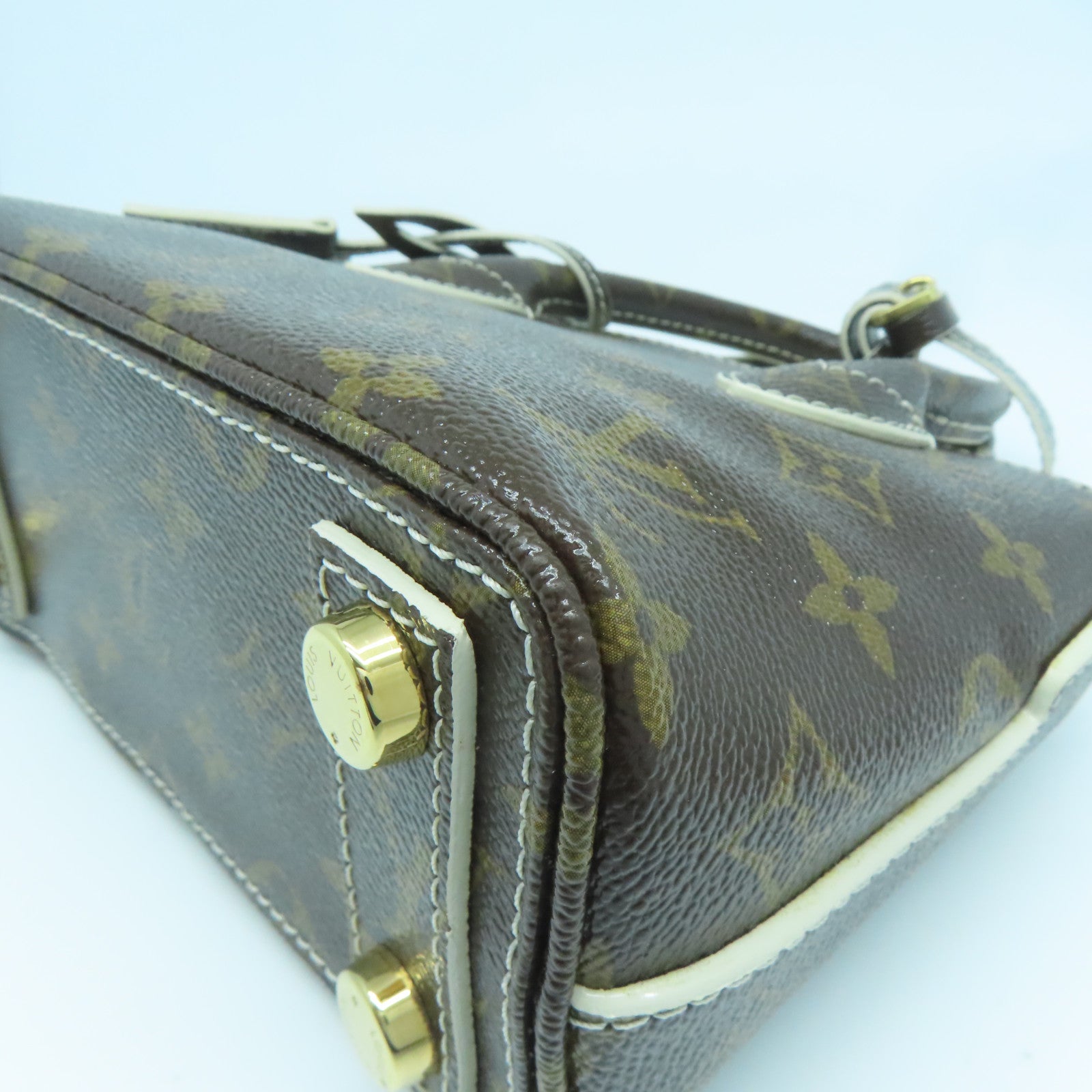 LOUIS VUITTON 【激減優惠】Monogram Lockit BB金扣手挽袋啡色