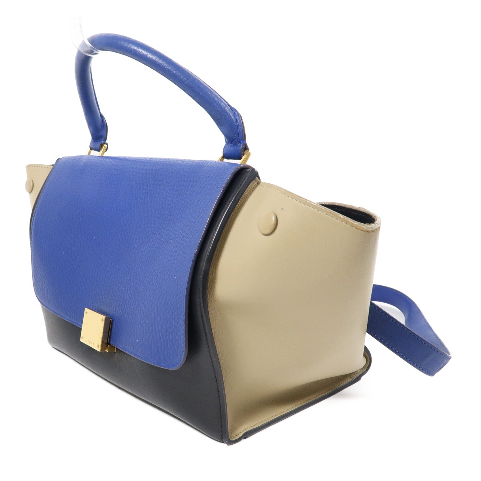 CELINE 牛皮皮革Trapeze金扣手挽肩背兩用袋