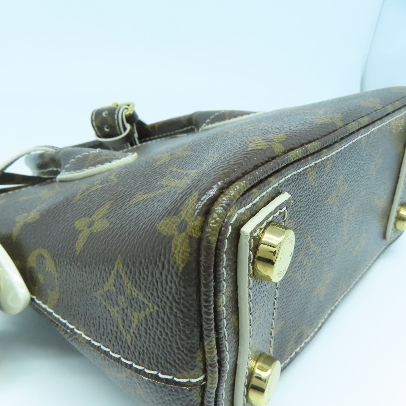 LOUIS VUITTON 【激減優惠】Monogram Lockit BB金扣手挽袋啡色