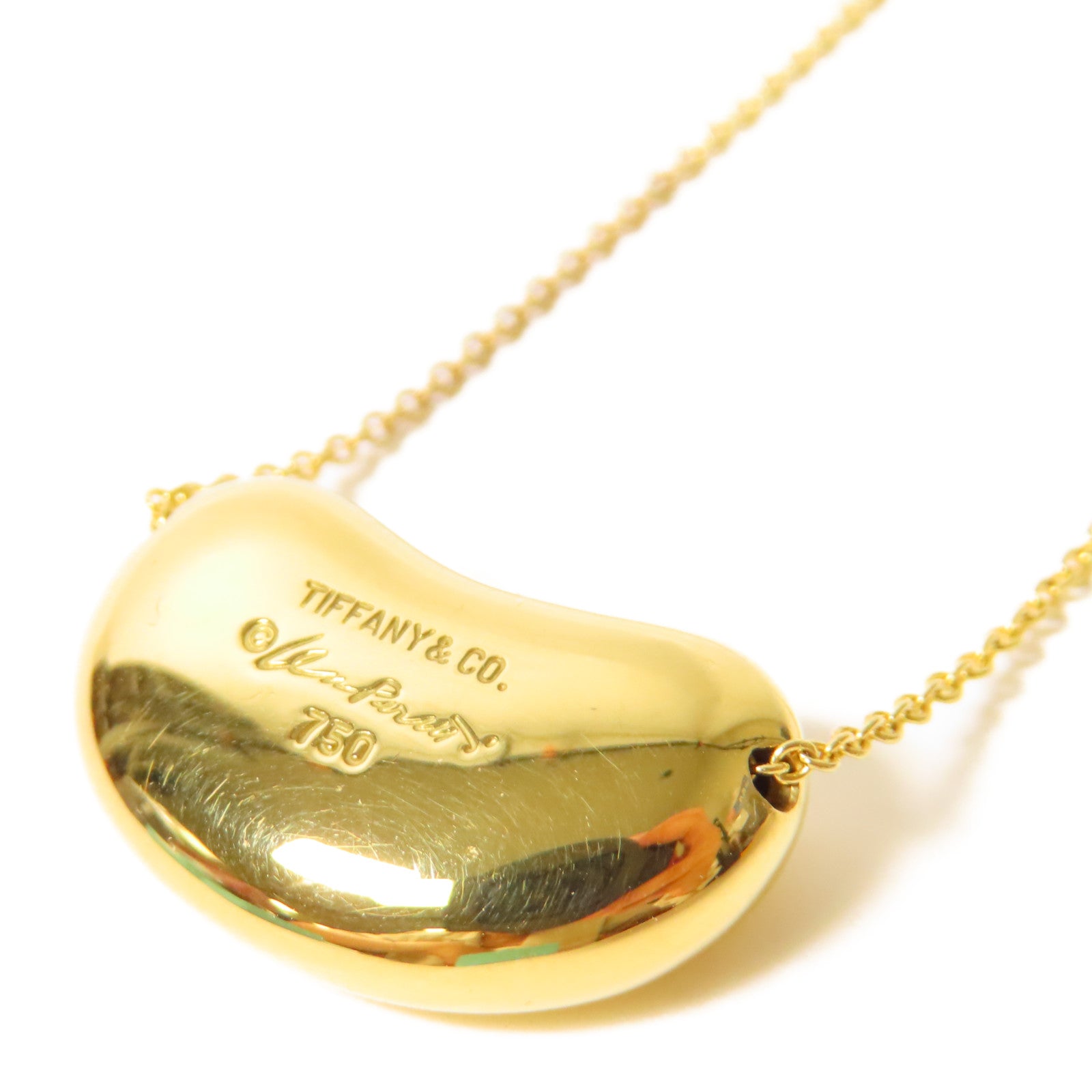 TIFFANY＆CO 18K黃金Bean Necklace項鍊