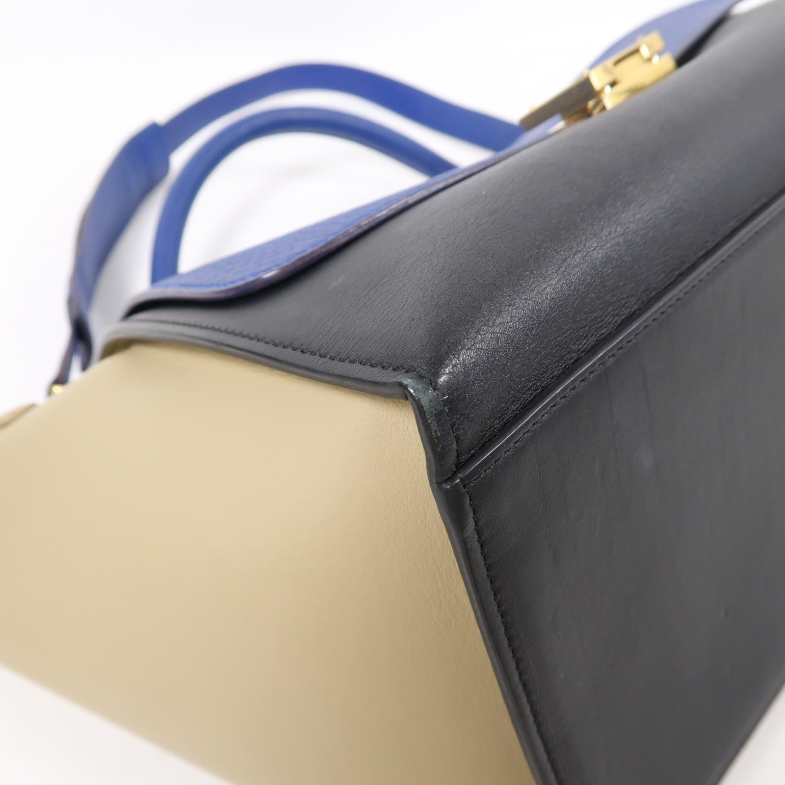 CELINE 牛皮皮革Trapeze金扣手挽肩背兩用袋