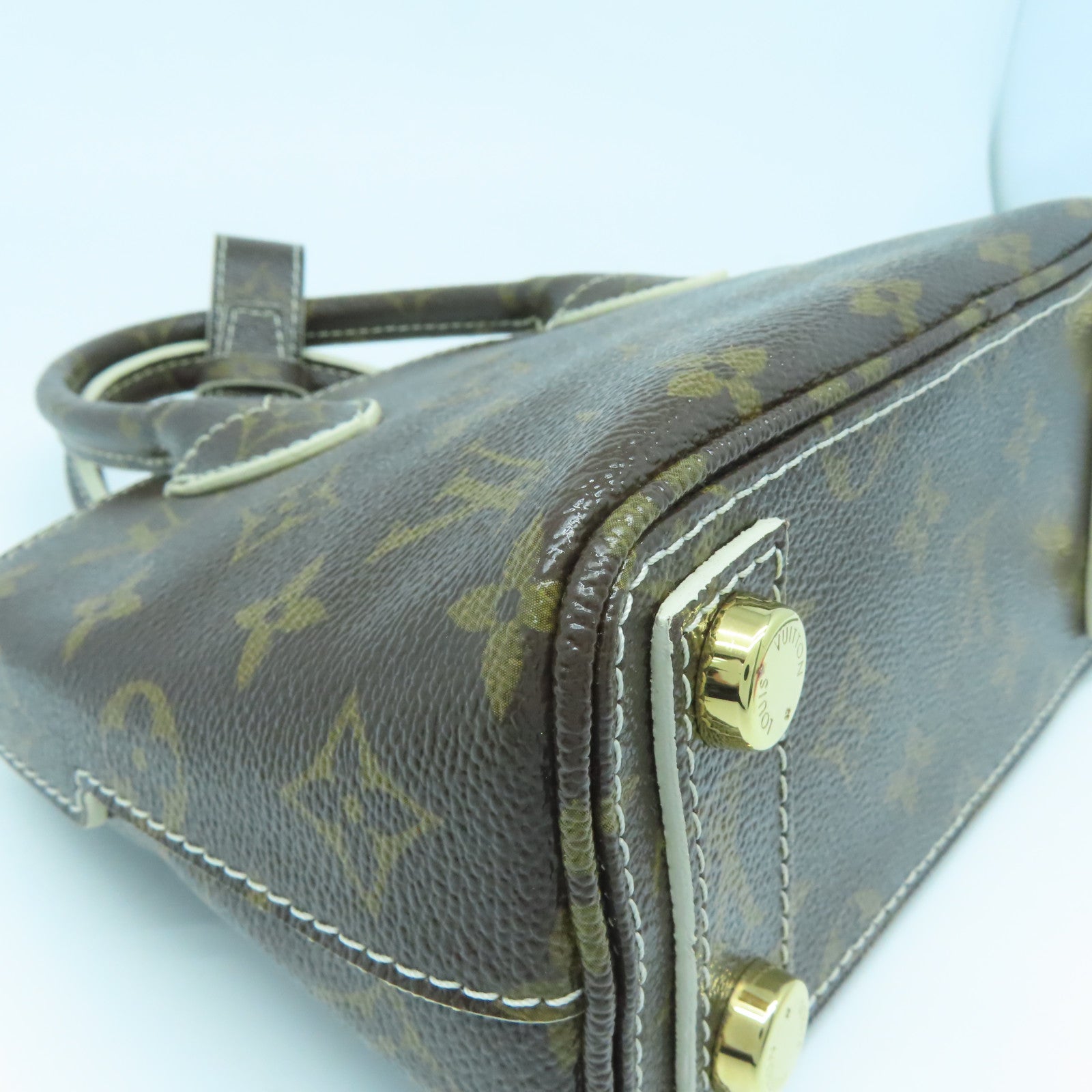 LOUIS VUITTON 【激減優惠】Monogram Lockit BB金扣手挽袋啡色