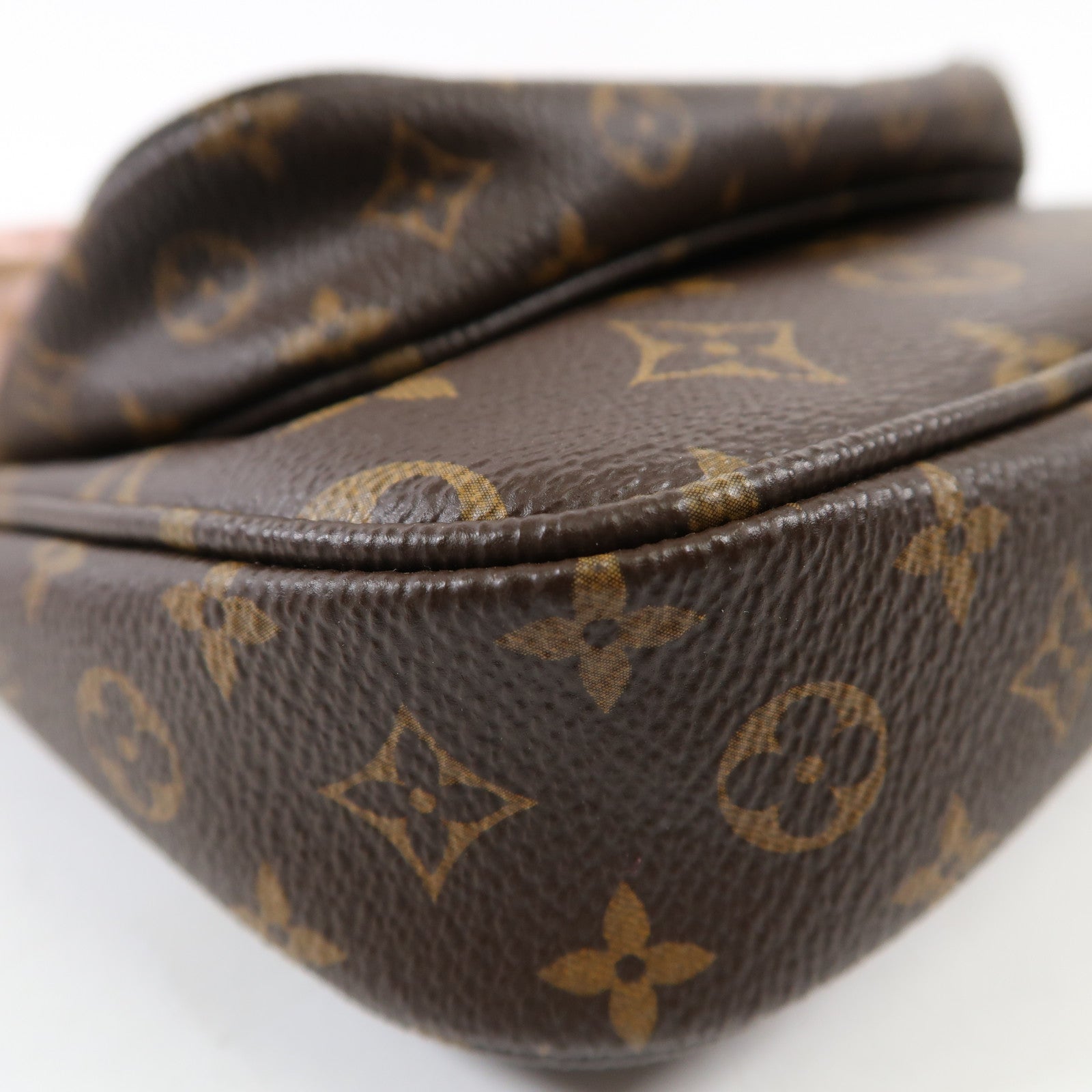 LOUIS VUITTON Monogram Multi Pochette Accessoires金扣手挽肩背兩用袋棕色