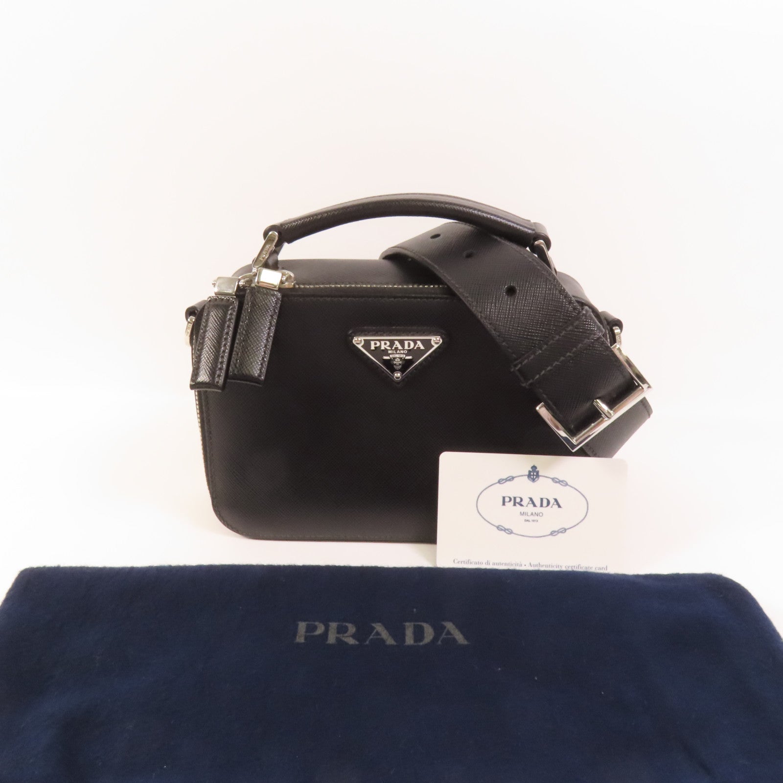 PRADA Saffiano皮革2way Shoulder Bag手挽肩背兩用袋