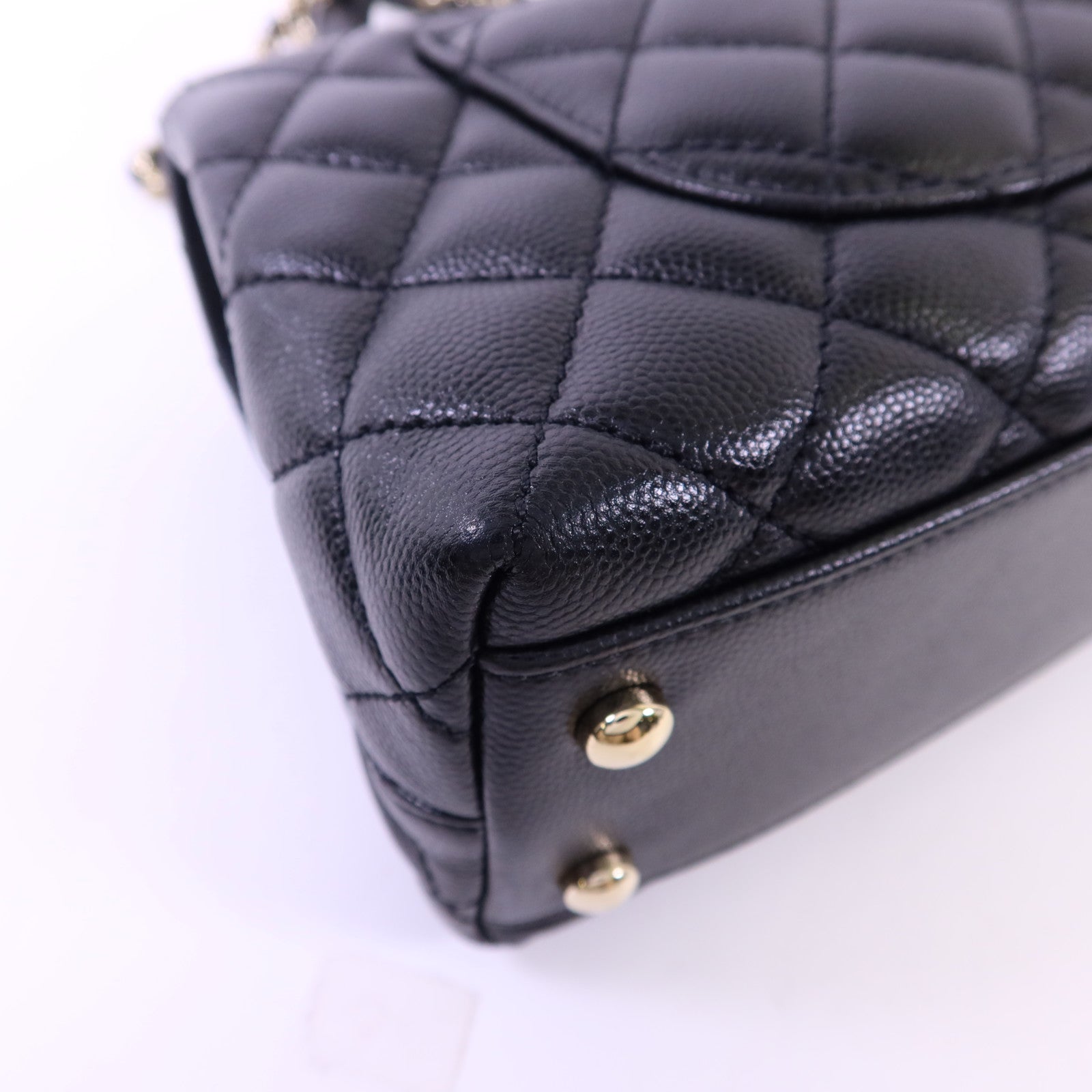 CHANEL 牛皮皮革Coco Handle Small金扣手挽肩背兩用袋