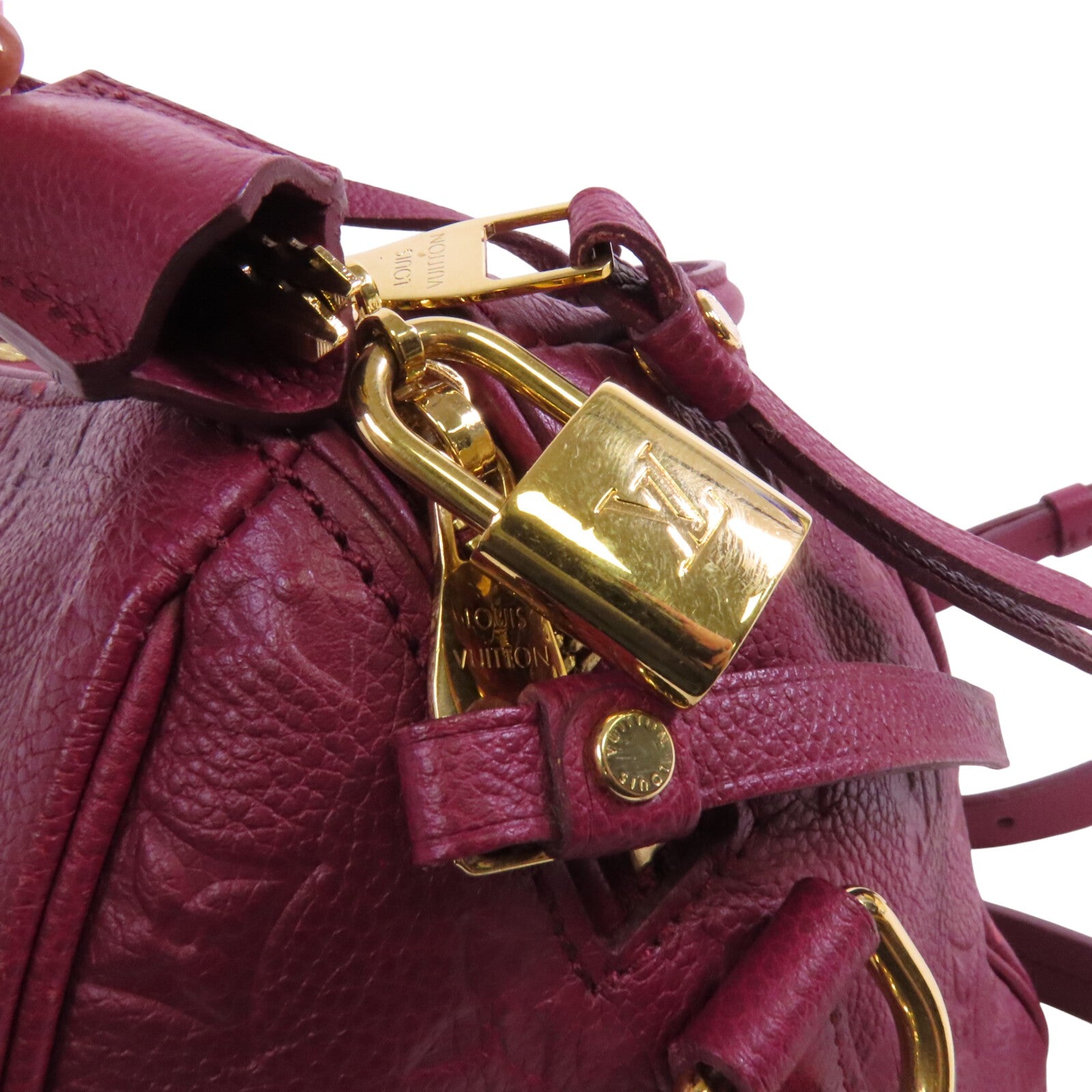 LOUIS VUITTON Monogram Empreinte Speedy Bandouliere 25金扣手挽肩背兩用袋