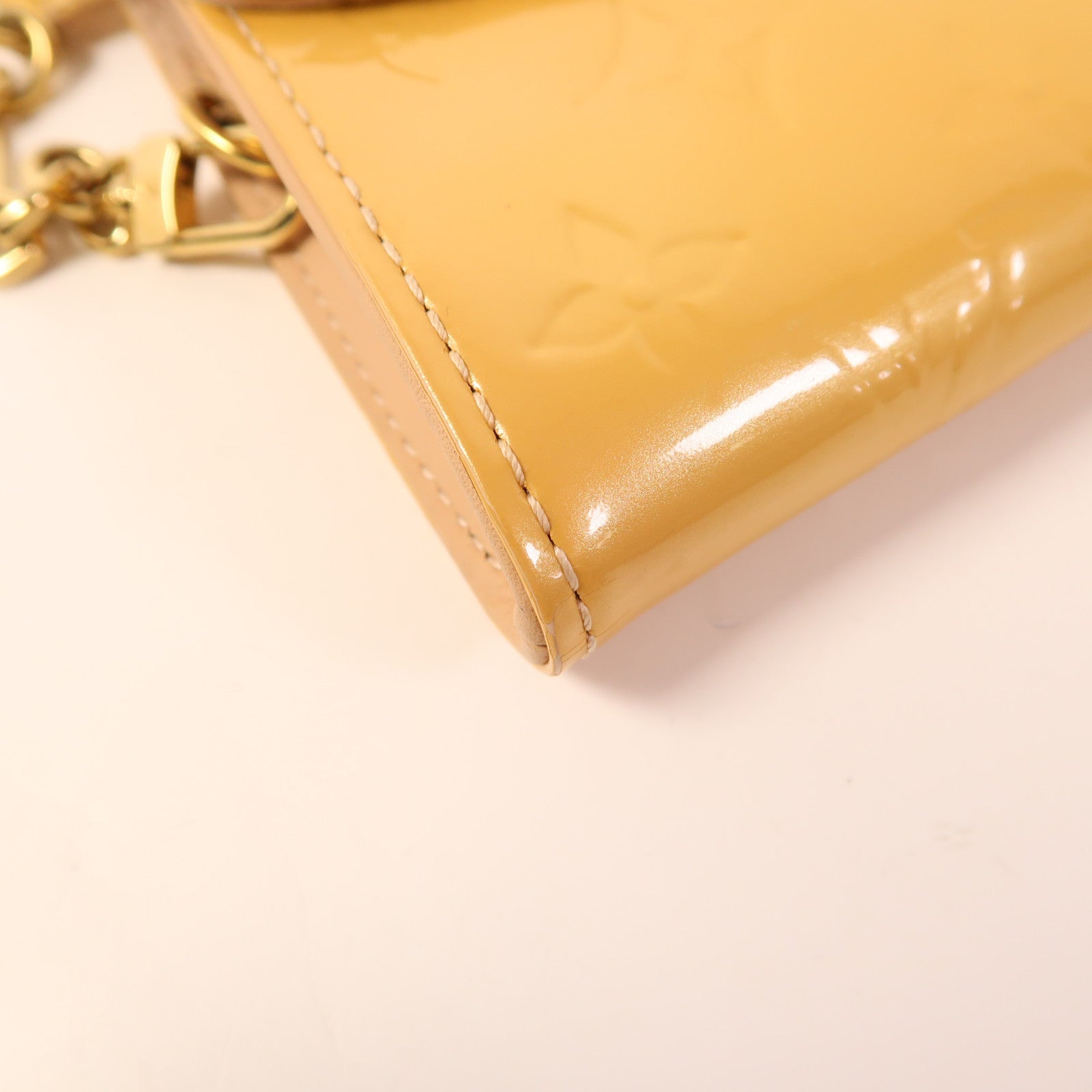 LOUIS VUITTON Vernis Sunset Boulevard金扣手挽袋