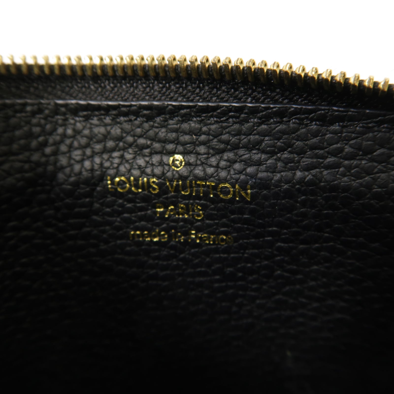 LOUIS VUITTON Monogram Empreinte Recto Verso金扣卡片套黑色