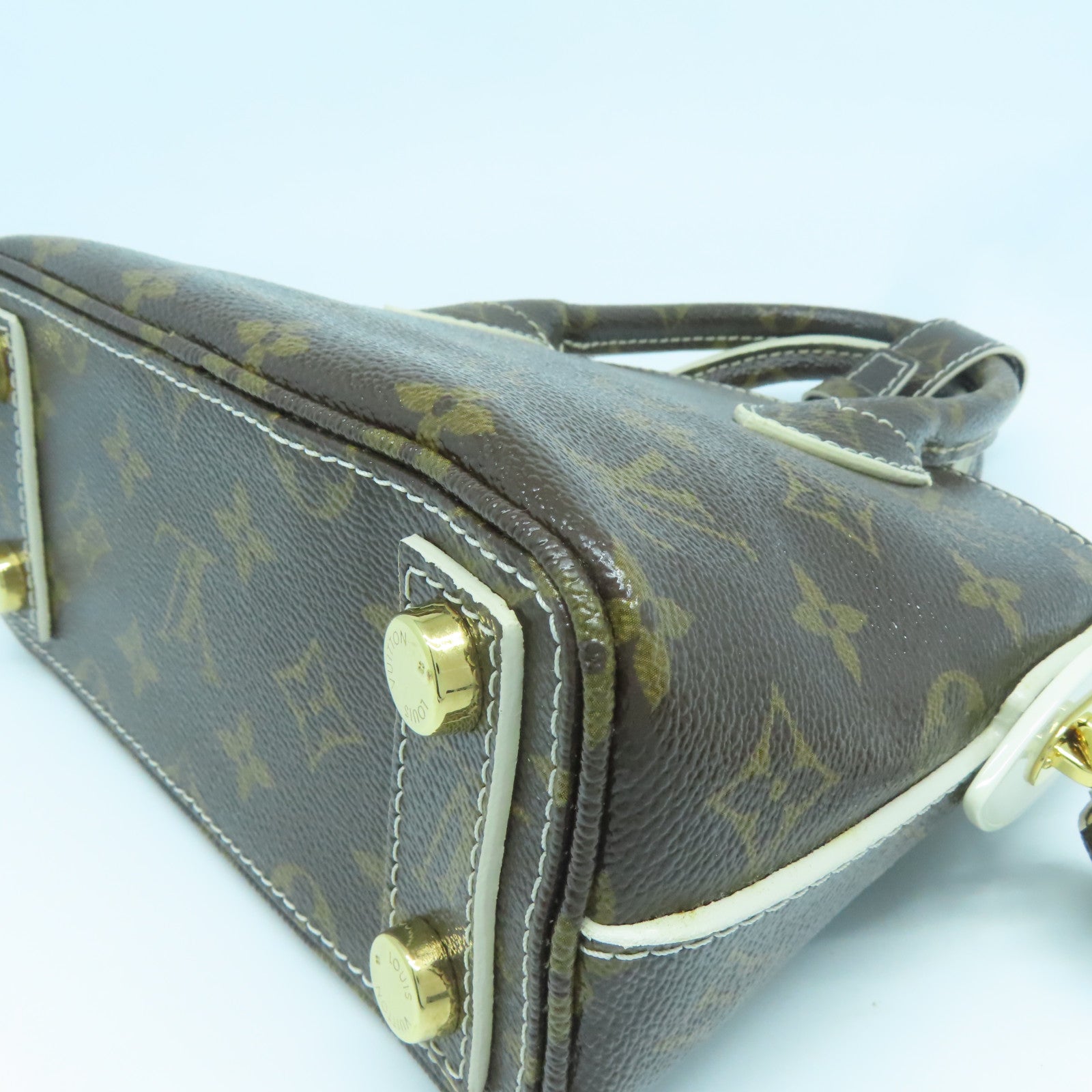 LOUIS VUITTON 【激減優惠】Monogram Lockit BB金扣手挽袋啡色