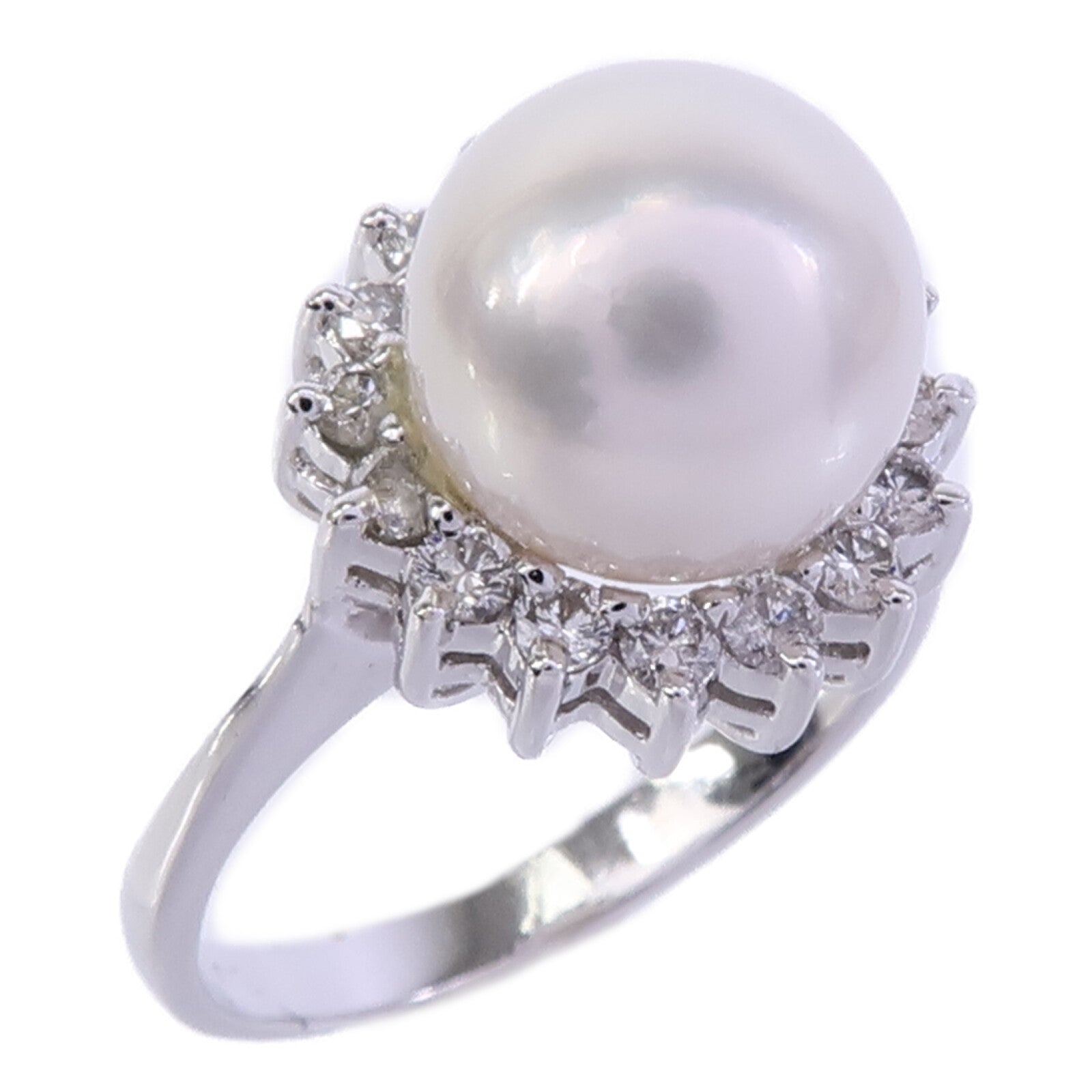 JEWELRY 18K白金Pearl Ring珍珠戒指