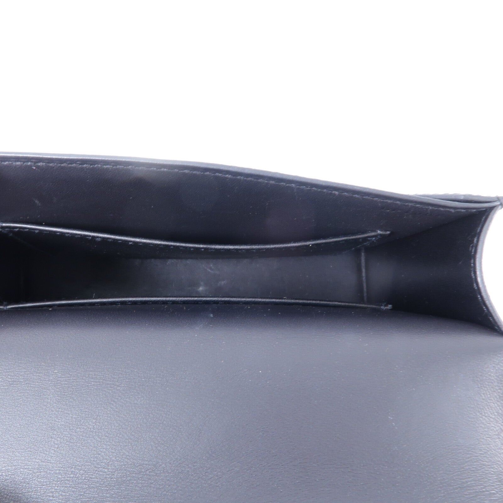 HERMES Chevre皮革Mini Verrou鏈帶肩背袋Noir