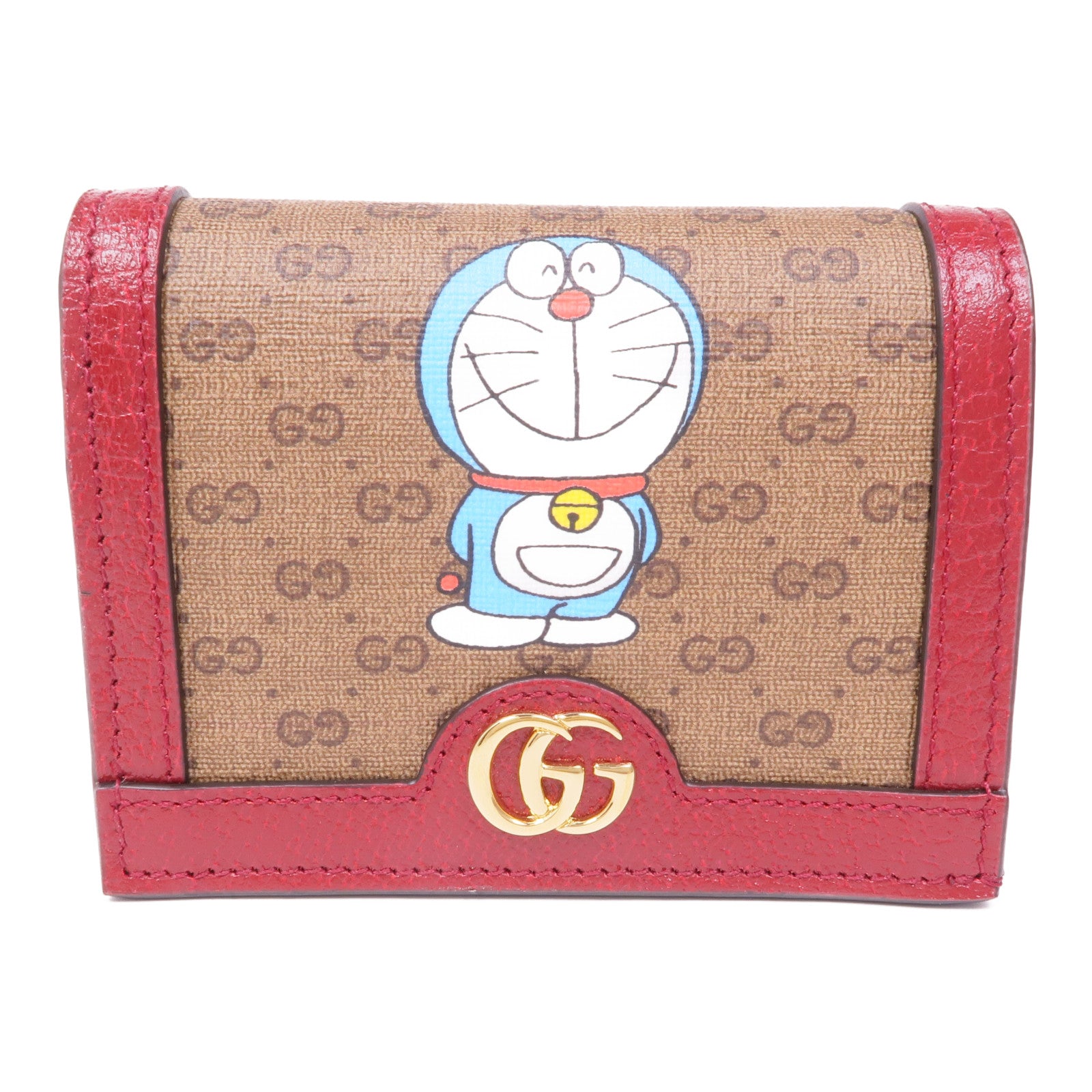 GUCCI 塗層帆布/皮革Gucci x Doraemon Card Case卡片套