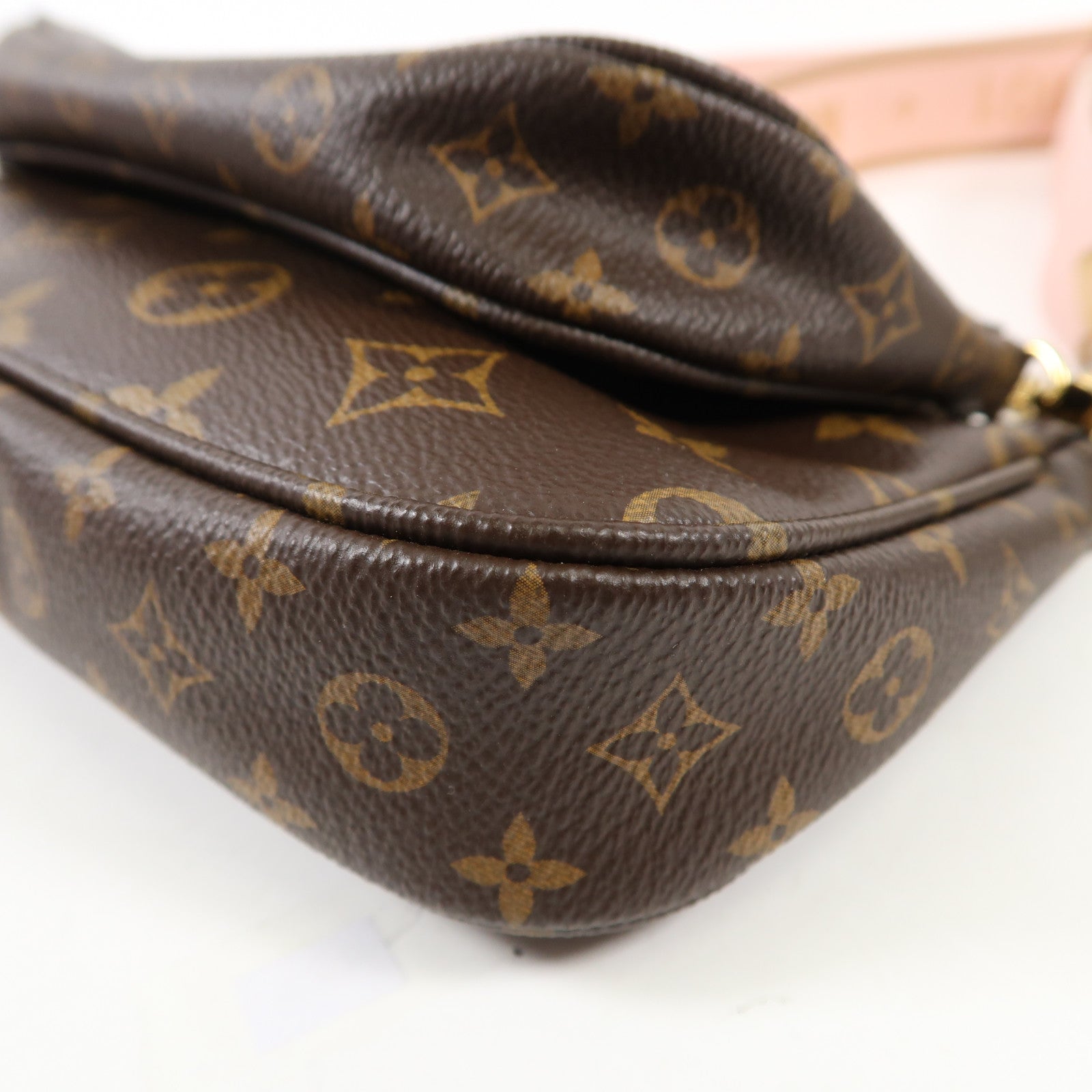 LOUIS VUITTON Monogram Multi Pochette Accessoires金扣手挽肩背兩用袋棕色