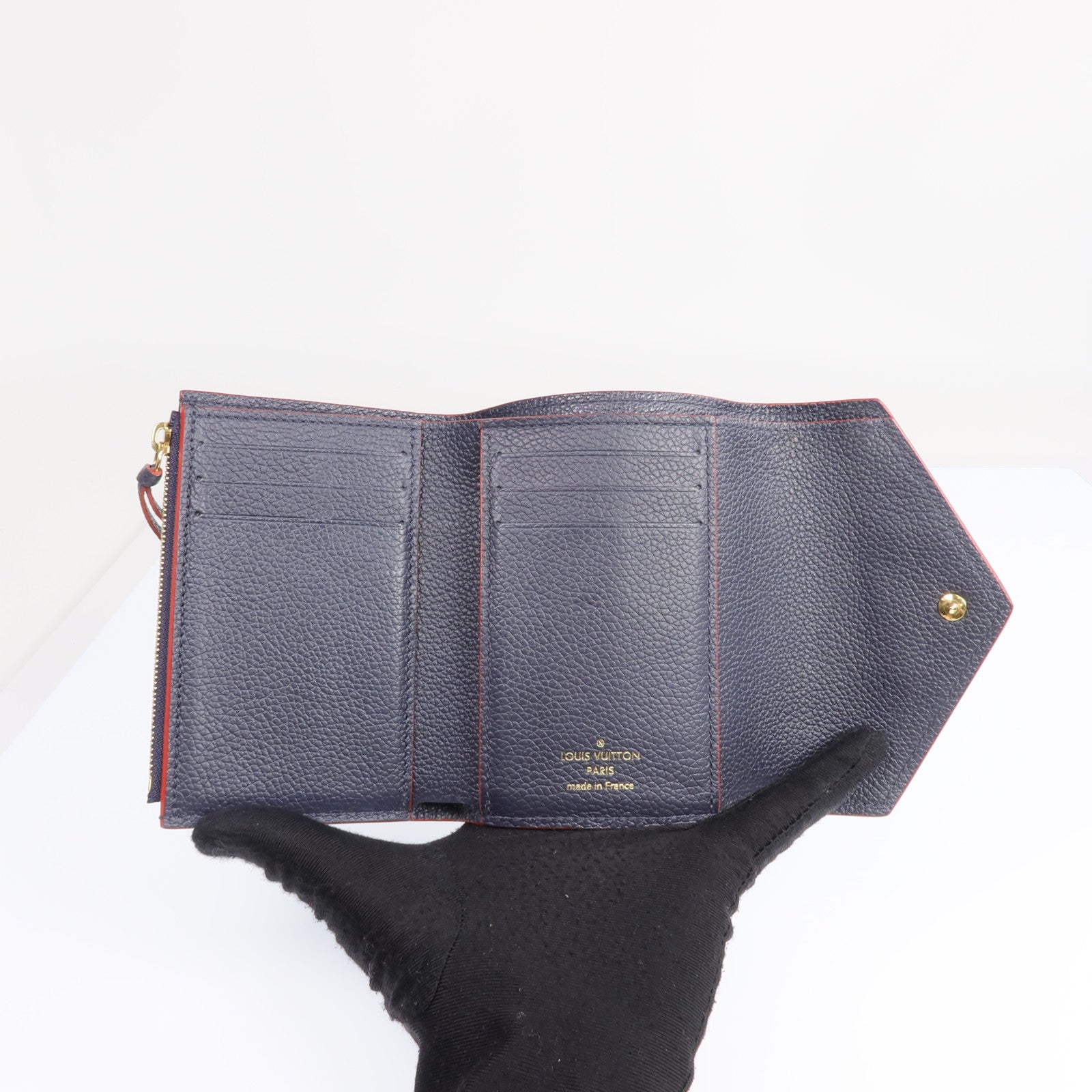 LOUIS VUITTON Monogram Empreinte Victorine金扣錢包