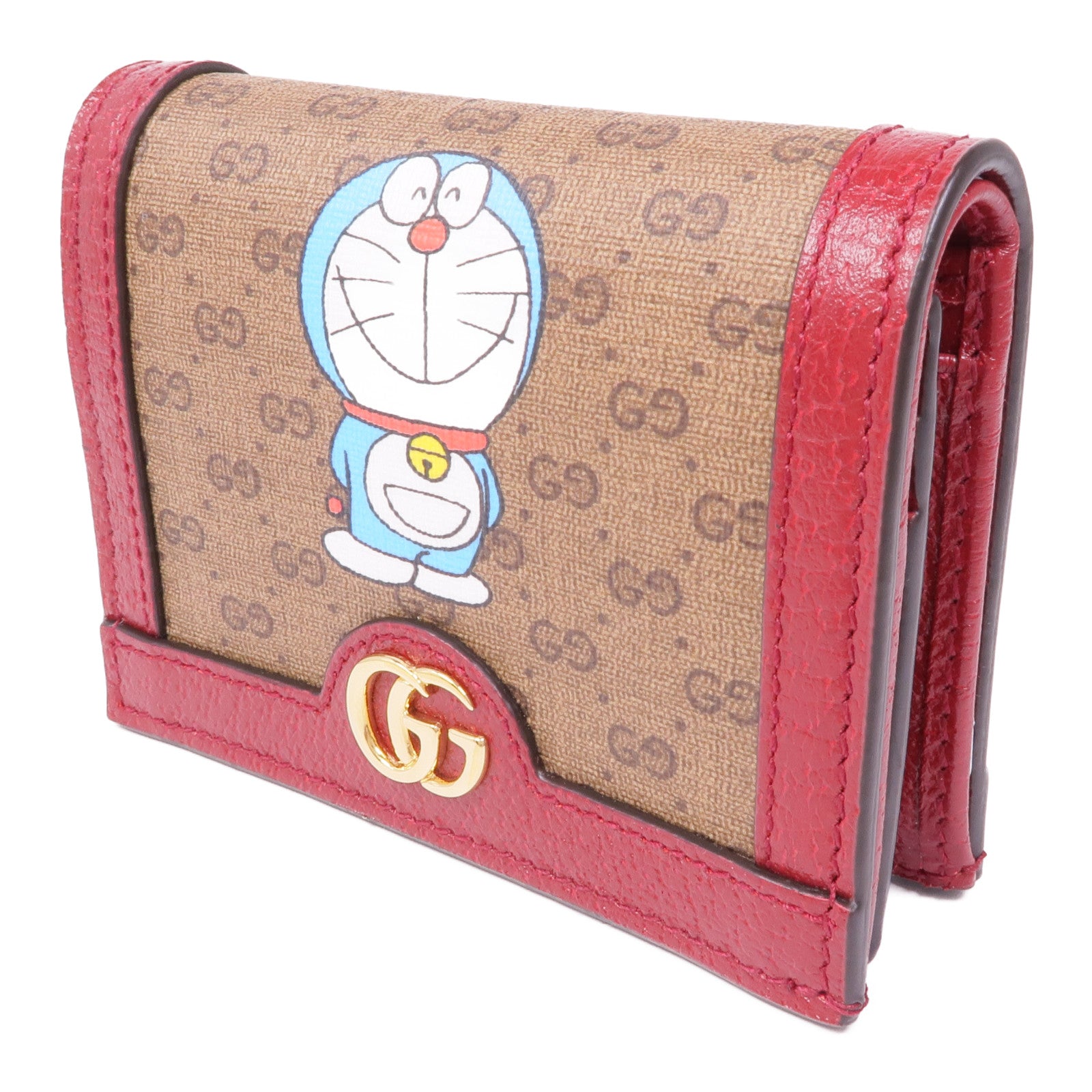 GUCCI 塗層帆布/皮革Gucci x Doraemon Card Case卡片套